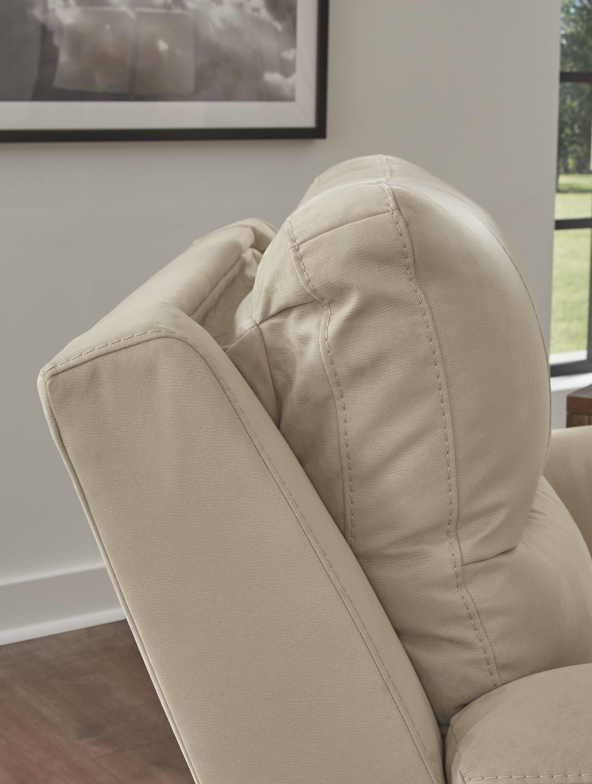 Faux Nubuck Leather loveseat Back Cushions