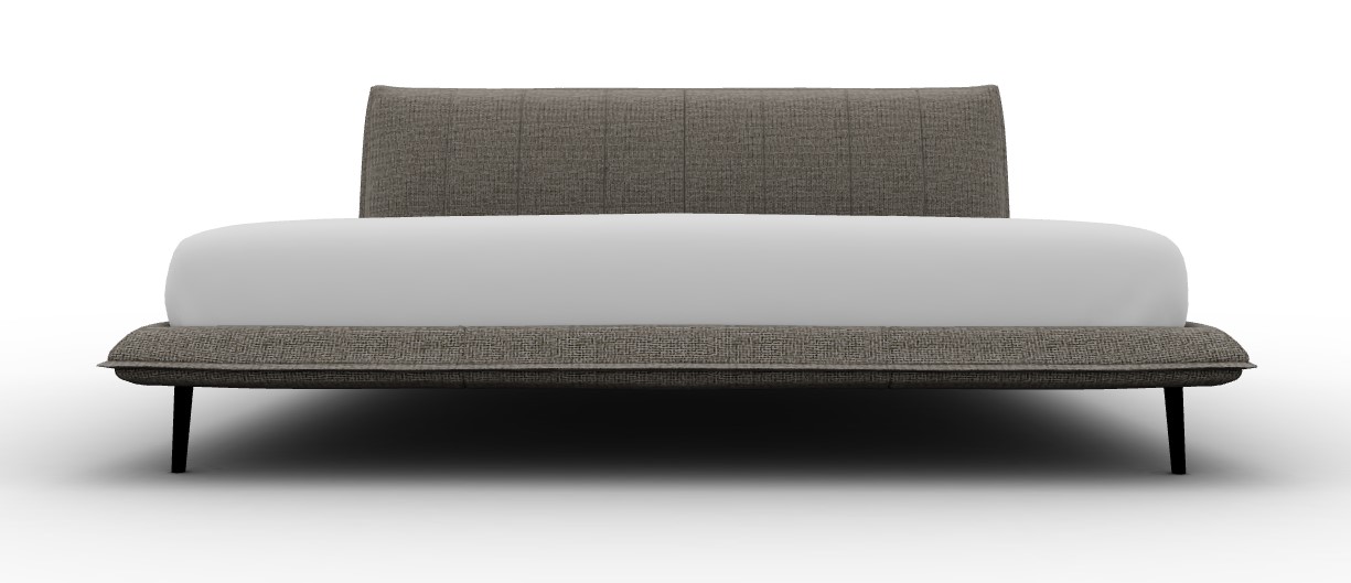 Fluff Upholstery/Wood Platform Bed