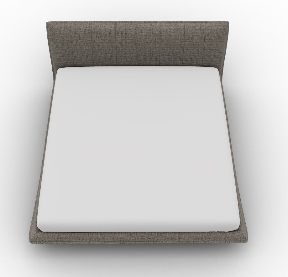 Fluff Upholstery/Wood Platform Bed