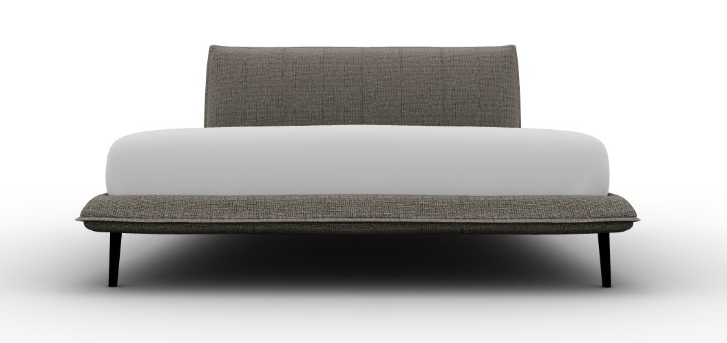 Fluff Upholstery/Wood Platform Bed
