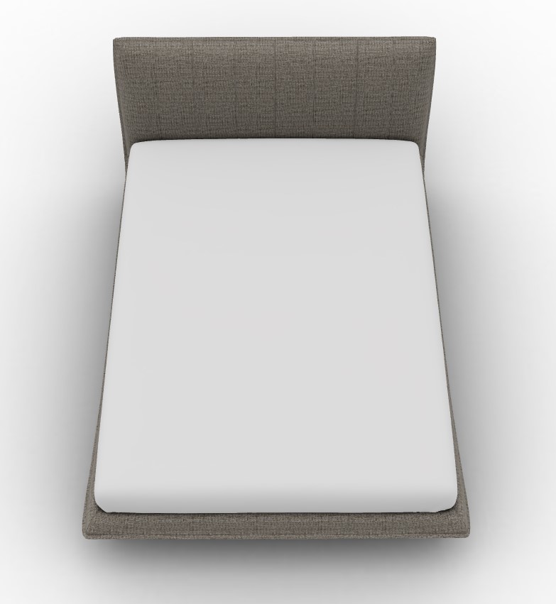 Fluff Upholstery/Wood Platform Bed