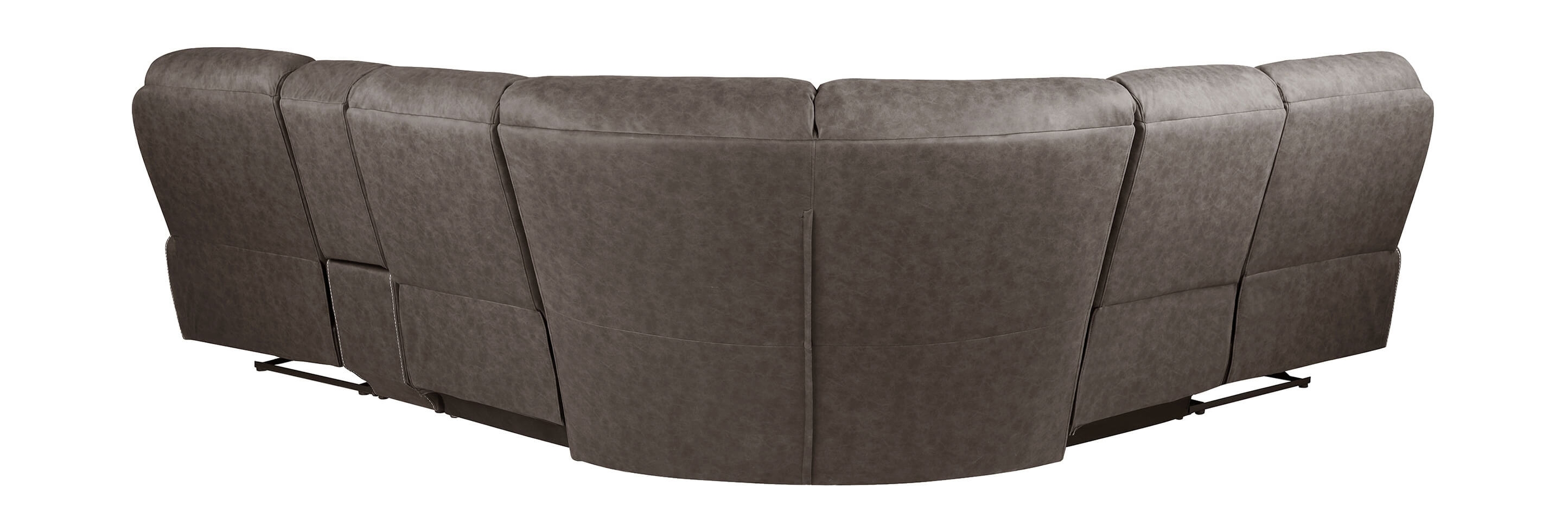 Variel 6-piece Faux Suede Modular Motion Sectional Sofa