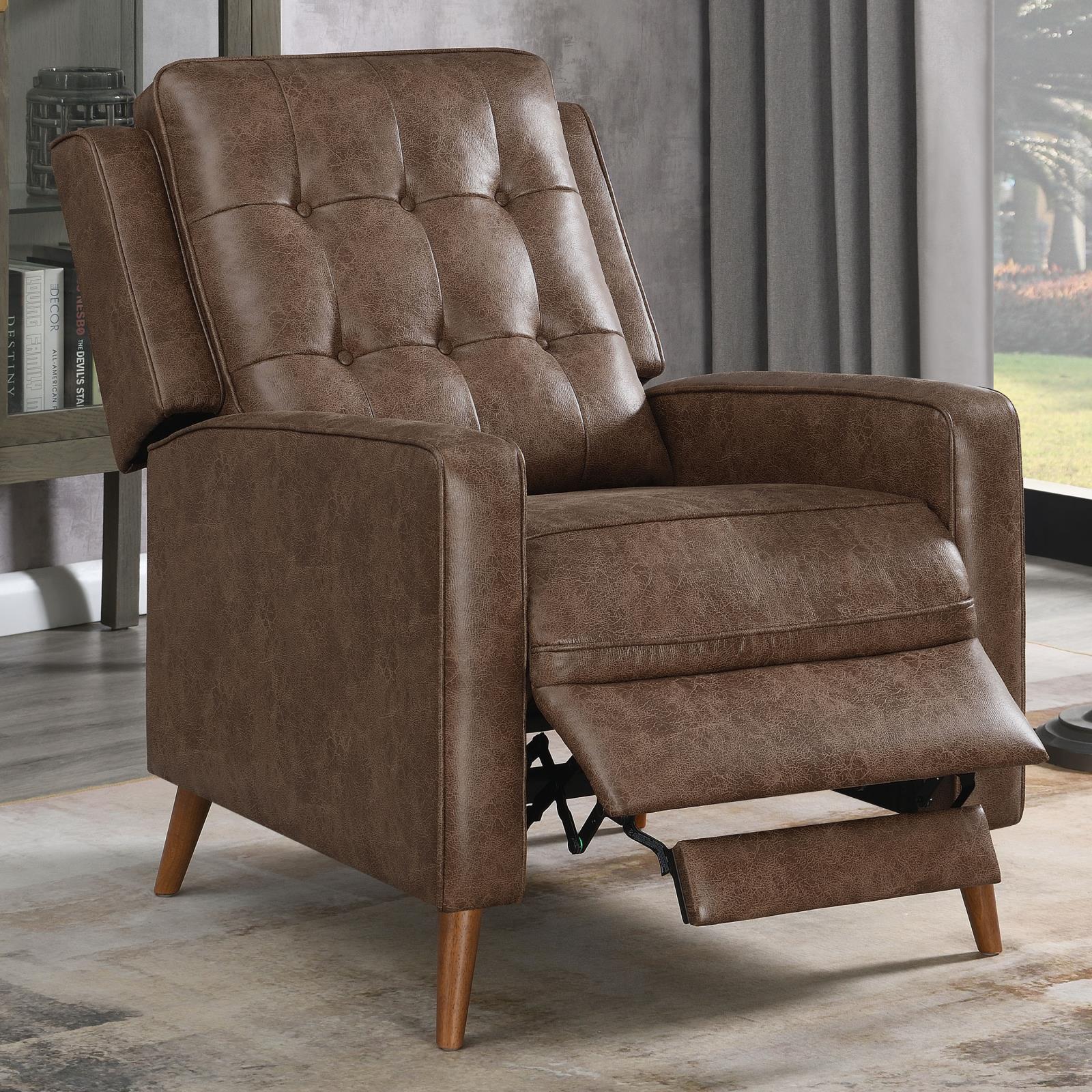 Davidson Fabric Tufted Push Back Recliner
