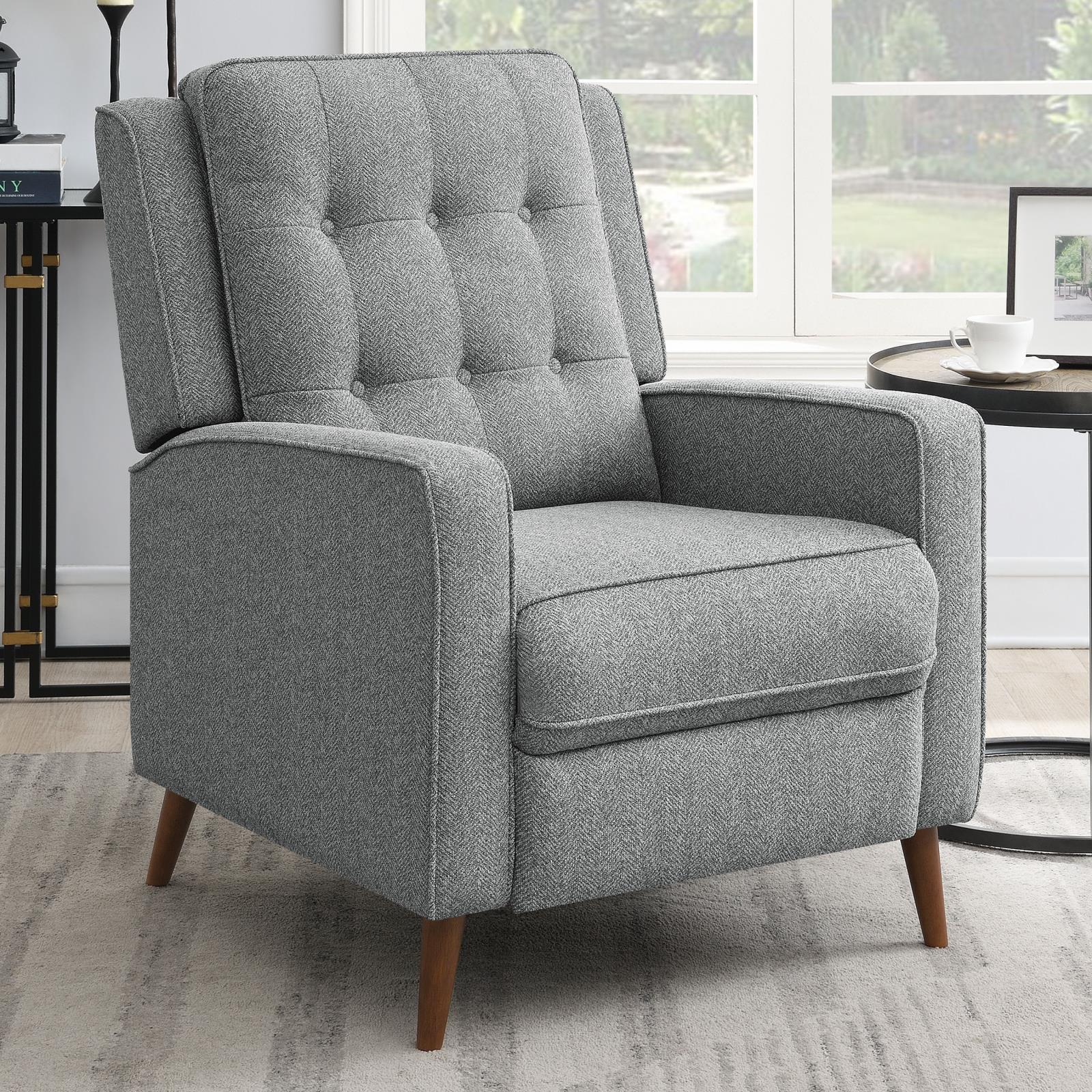 Davidson Fabric Tufted Push Back Recliner