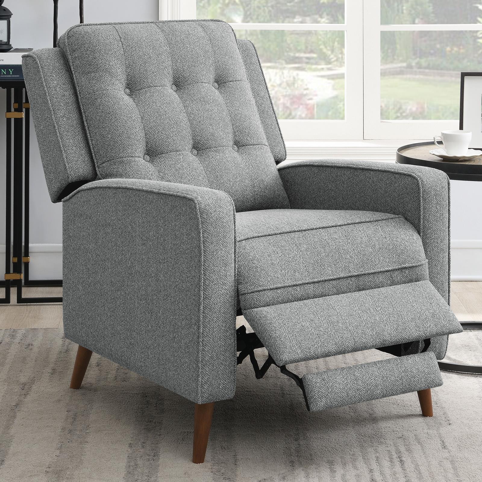 Davidson Fabric Tufted Push Back Recliner