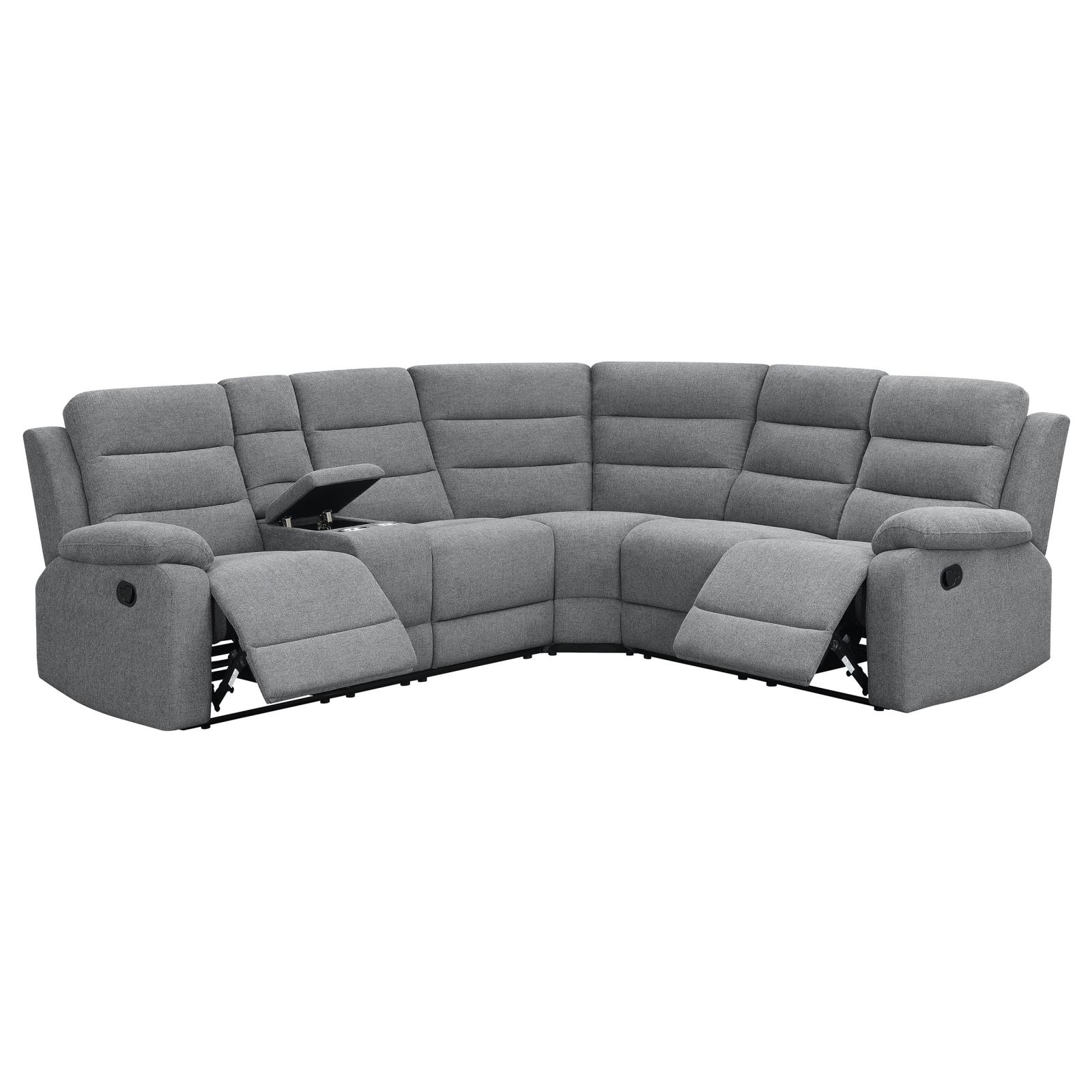David 3-piece Fabric Motion Sectional with Pillow Arms