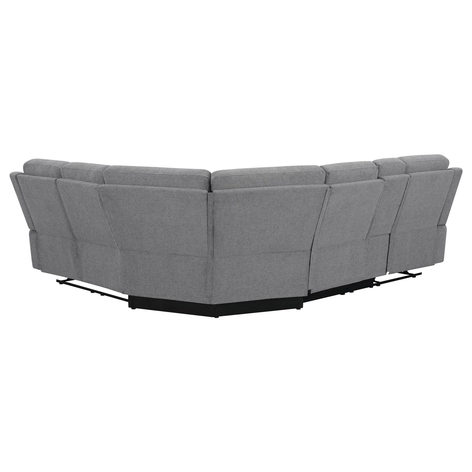 David 3-piece Fabric Motion Sectional with Pillow Arms