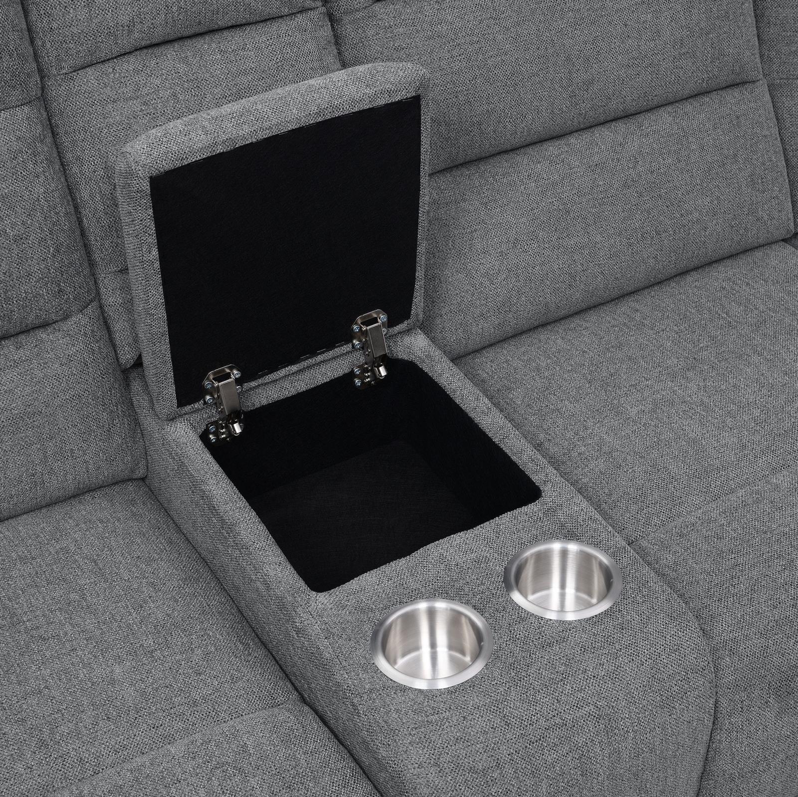 David 3-piece Fabric Motion Sectional with Pillow Arms
