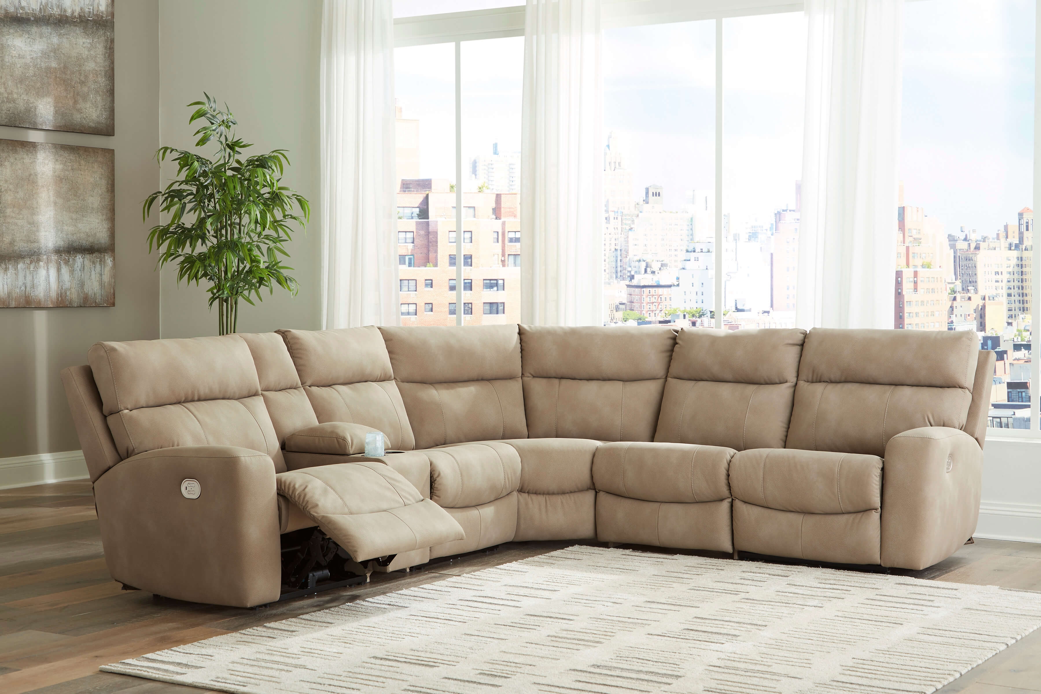 Next-Gen DuraPella 6-Piece Polyester/PU Power Reclining Sectional Sofa