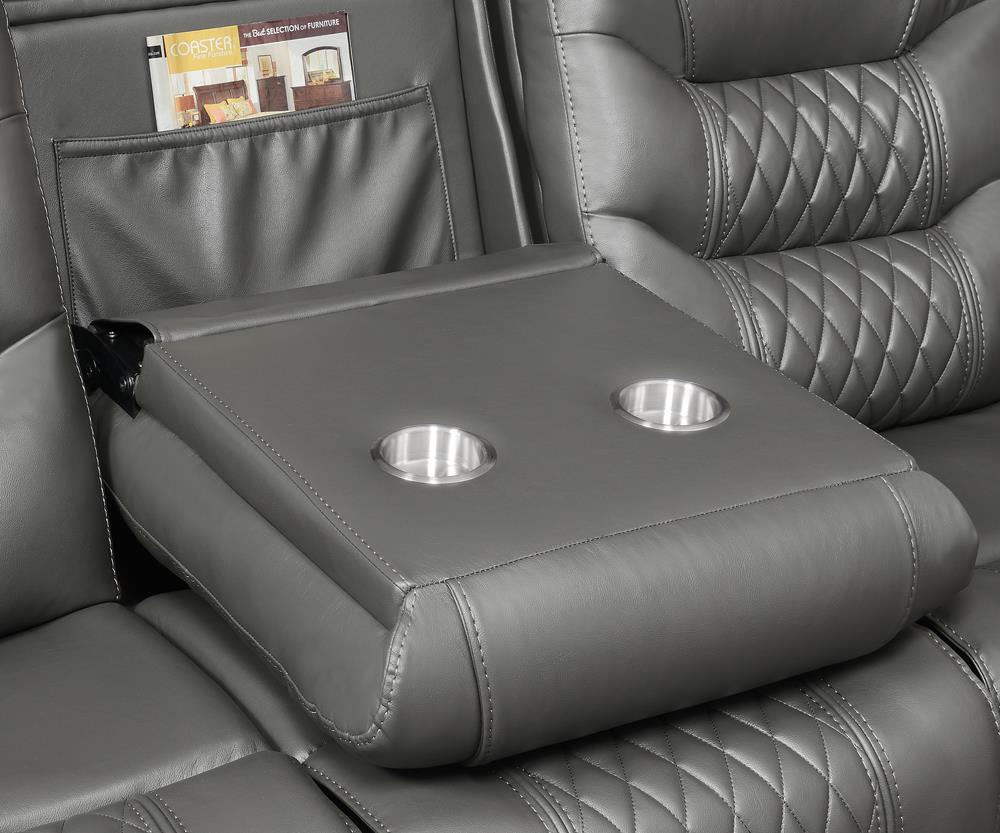 Flamenco Tufted Leatherette Power Living Room Set