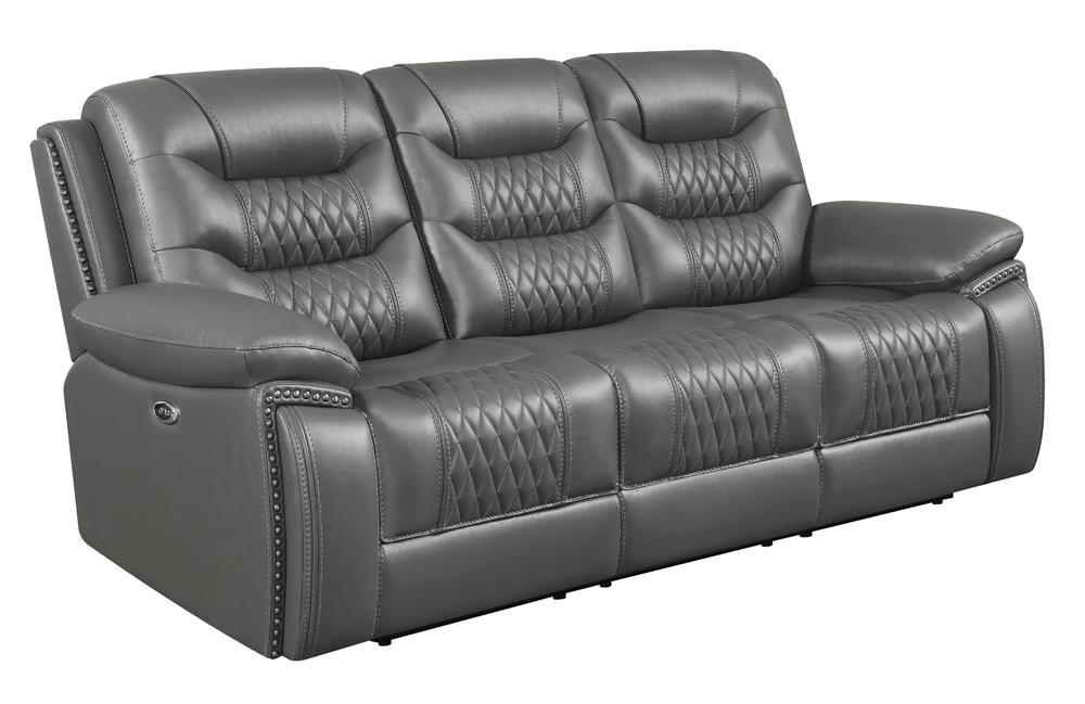 Flamenco Tufted Leatherette Power Living Room Set