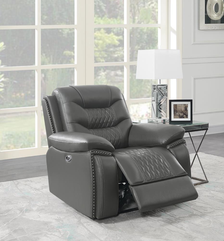 Flamenco Tufted Leatherette Power Recliner