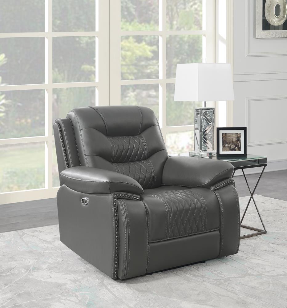 Flamenco Tufted Leatherette Power Living Room Set