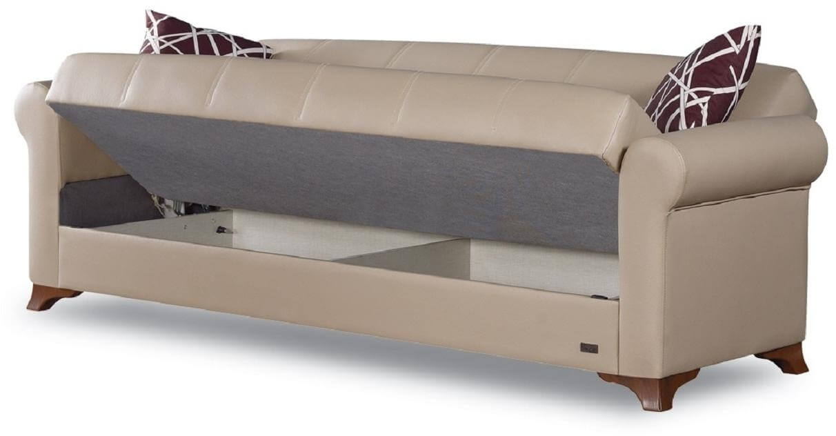 Yonkers Bonded Leather Storage Sofabed