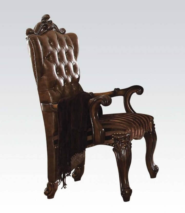 Versailles PU/Fabric/Wood 120"L Dining Set by ACME