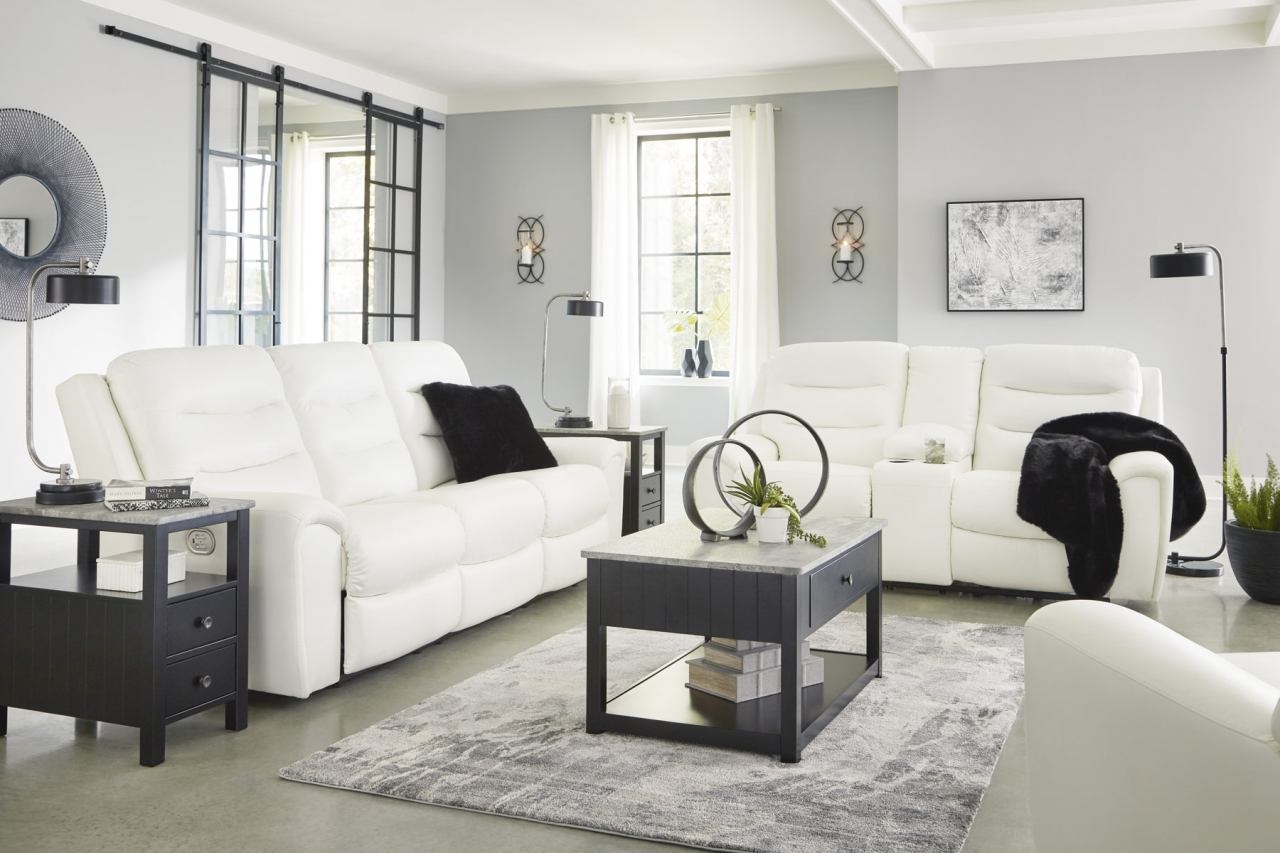Warlin Faux Leather Power Reclining Living Room Set