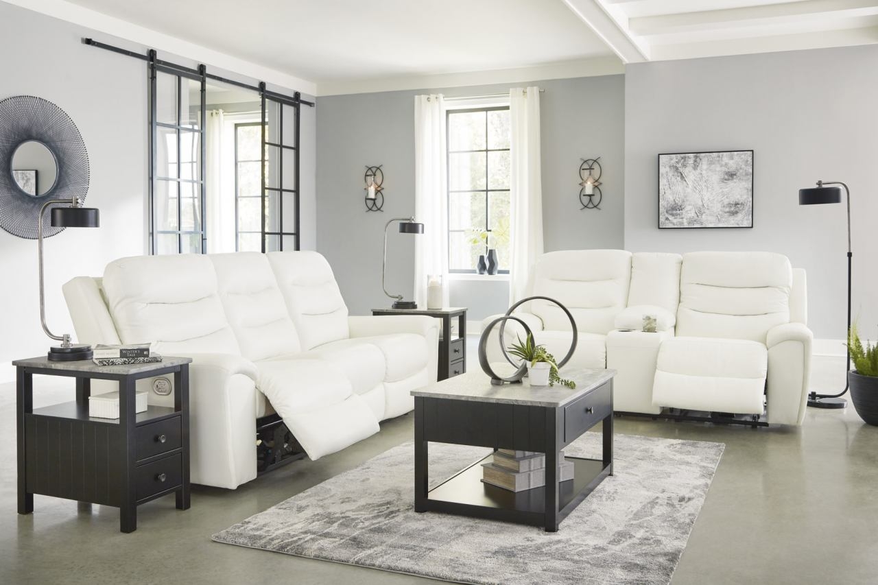 Warlin Faux Leather Power Reclining Living Room Set