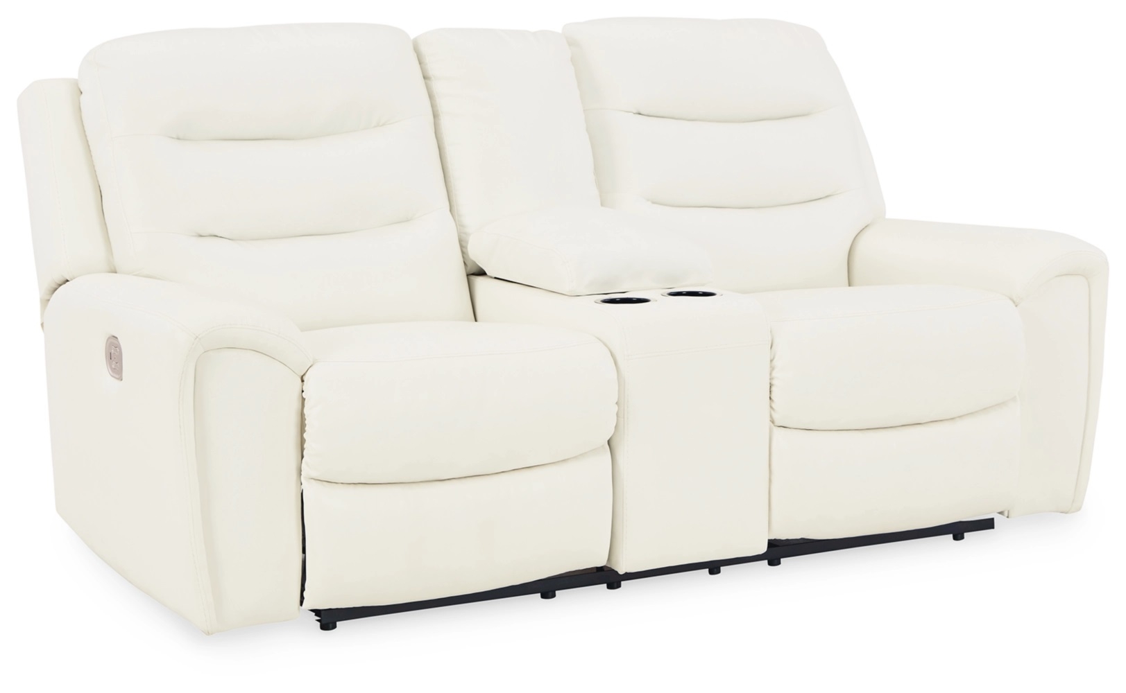 Warlin Faux Leather Power Reclining Loveseat w/Console