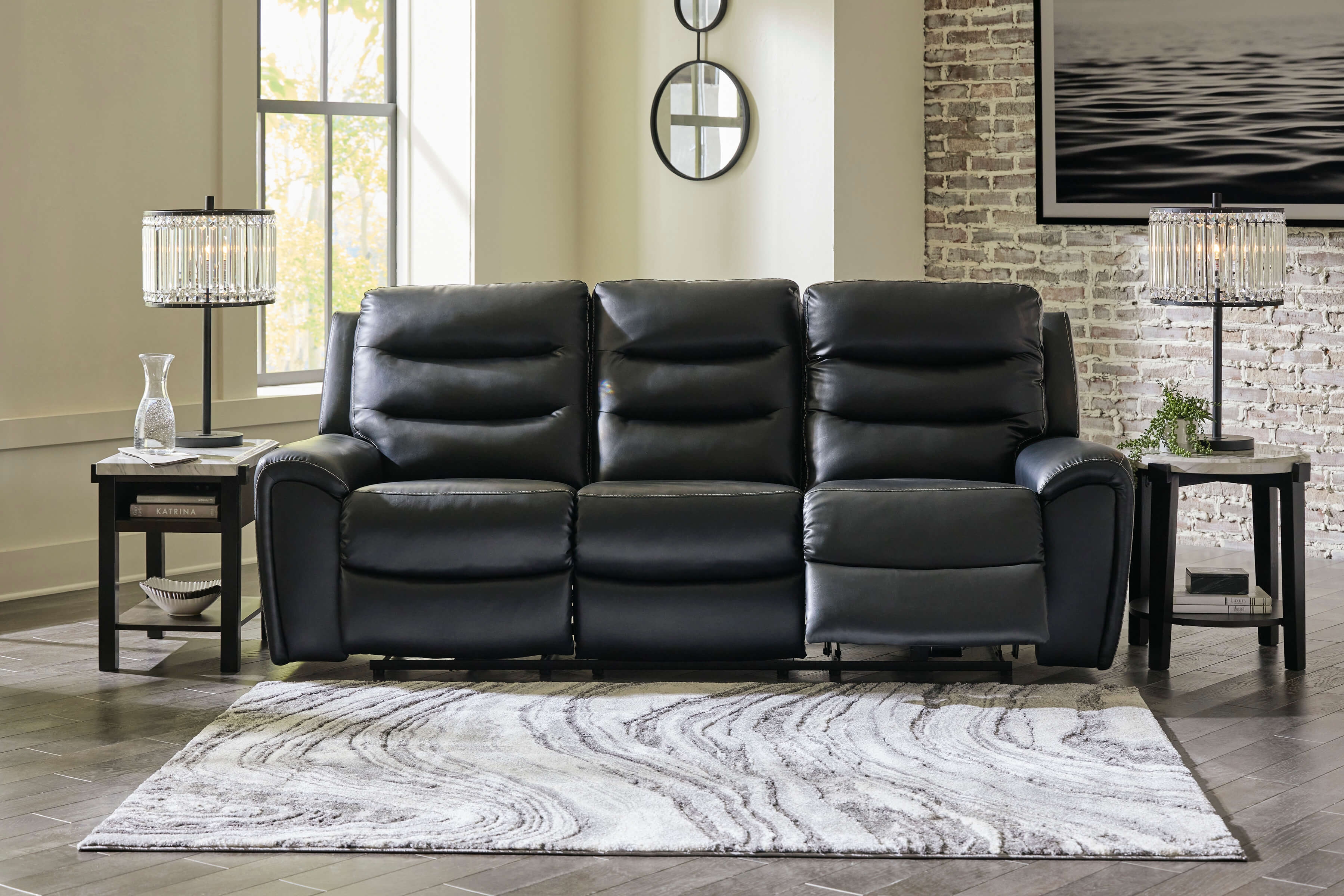Warlin Faux Leather Power Reclining Living Room Set