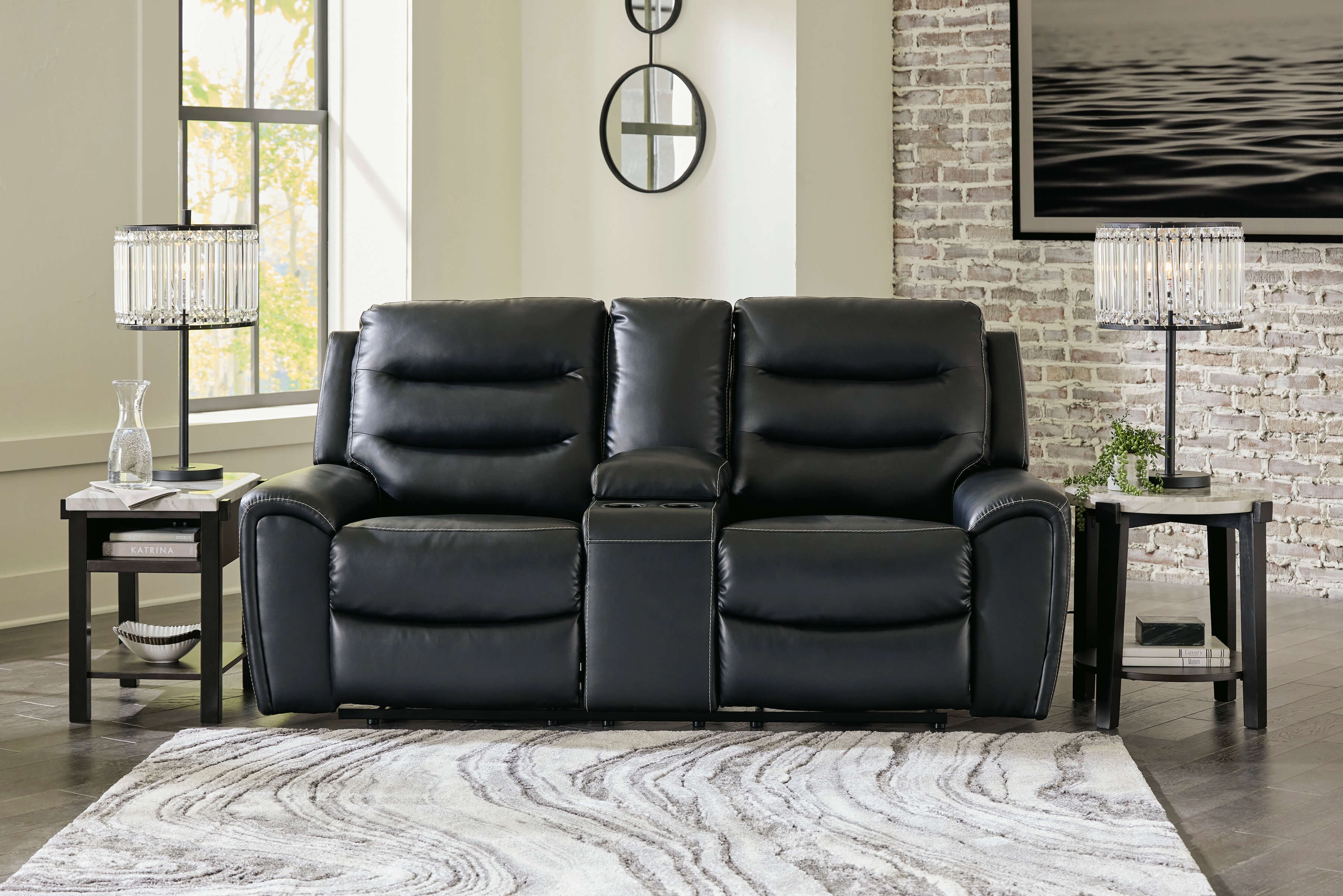 Warlin Faux Leather Power Reclining Living Room Set