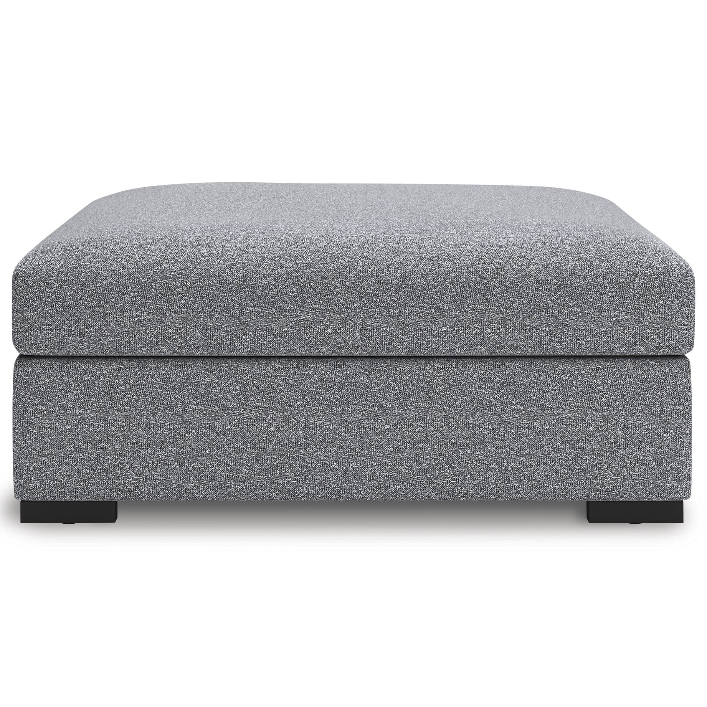 Bealton 38" Square Oversized Accent Ottoman - Salt & Pepper Gray Polyester