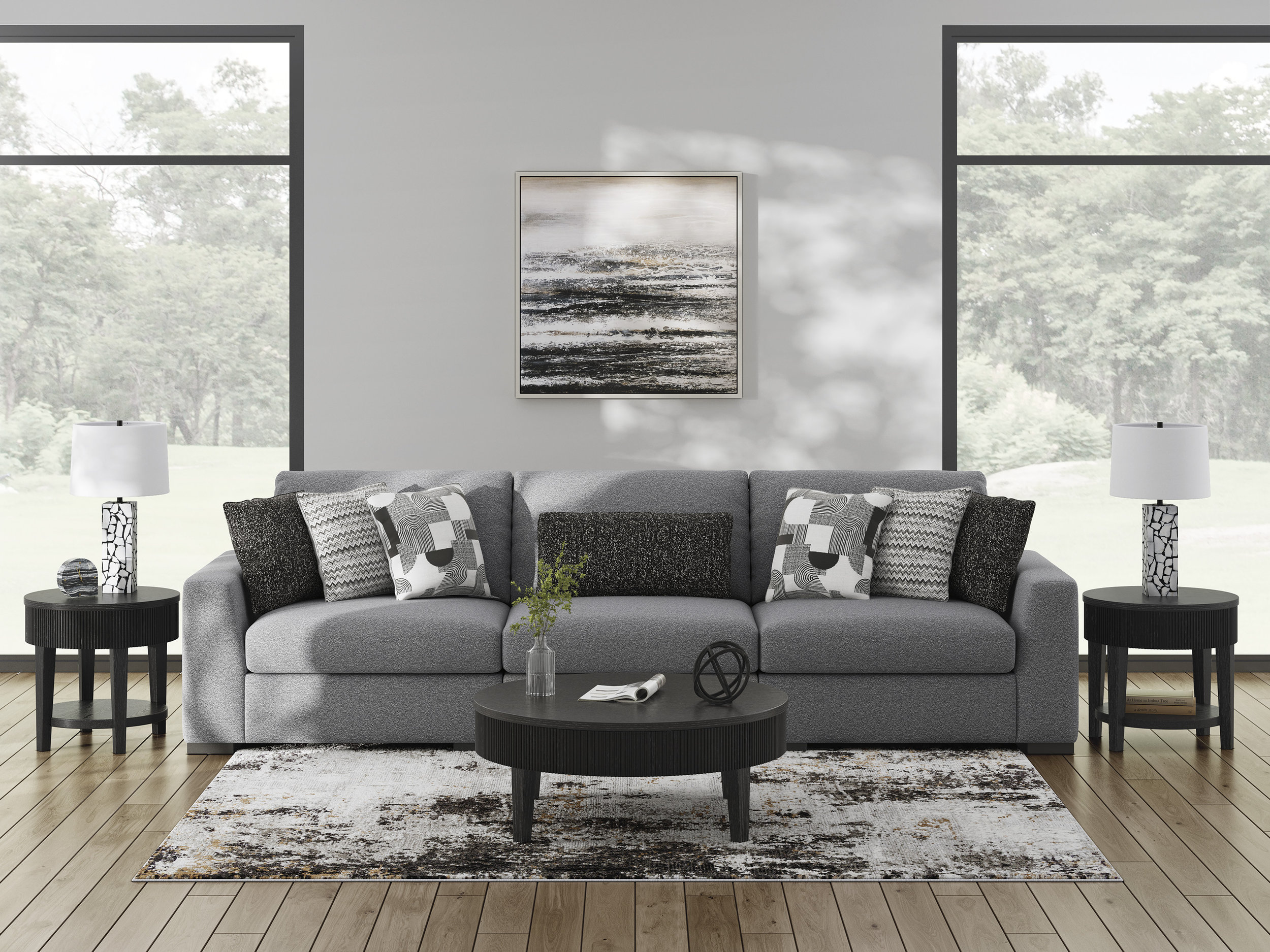 Bealton Fabric 3-Piece Sofa