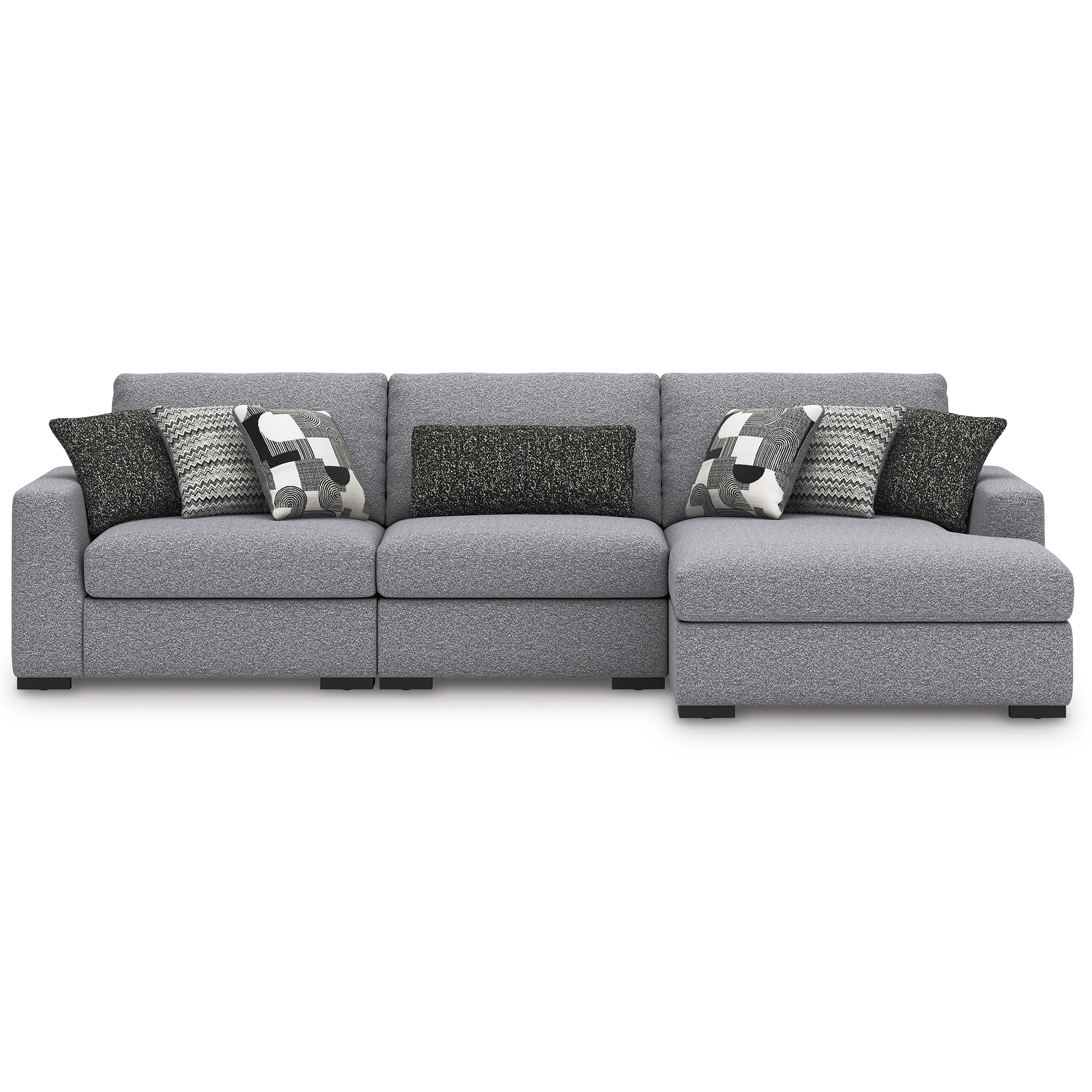 Bealton 3-Piece Fabric Sectional Sofa w/Right Arm Chaise Facing