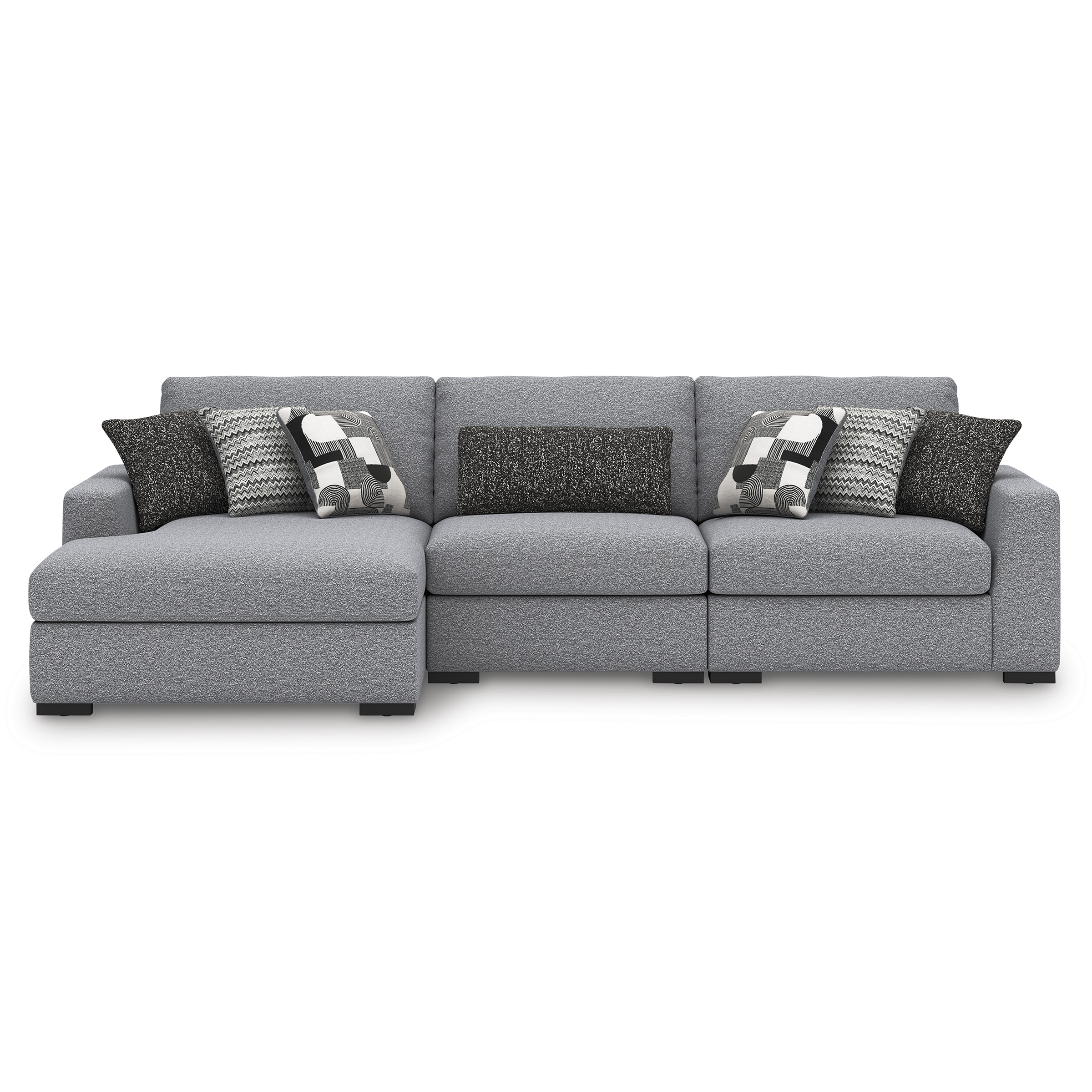 Bealton 3-Piece Fabric Sectional Sofa w/Left Arm Chaise Facing