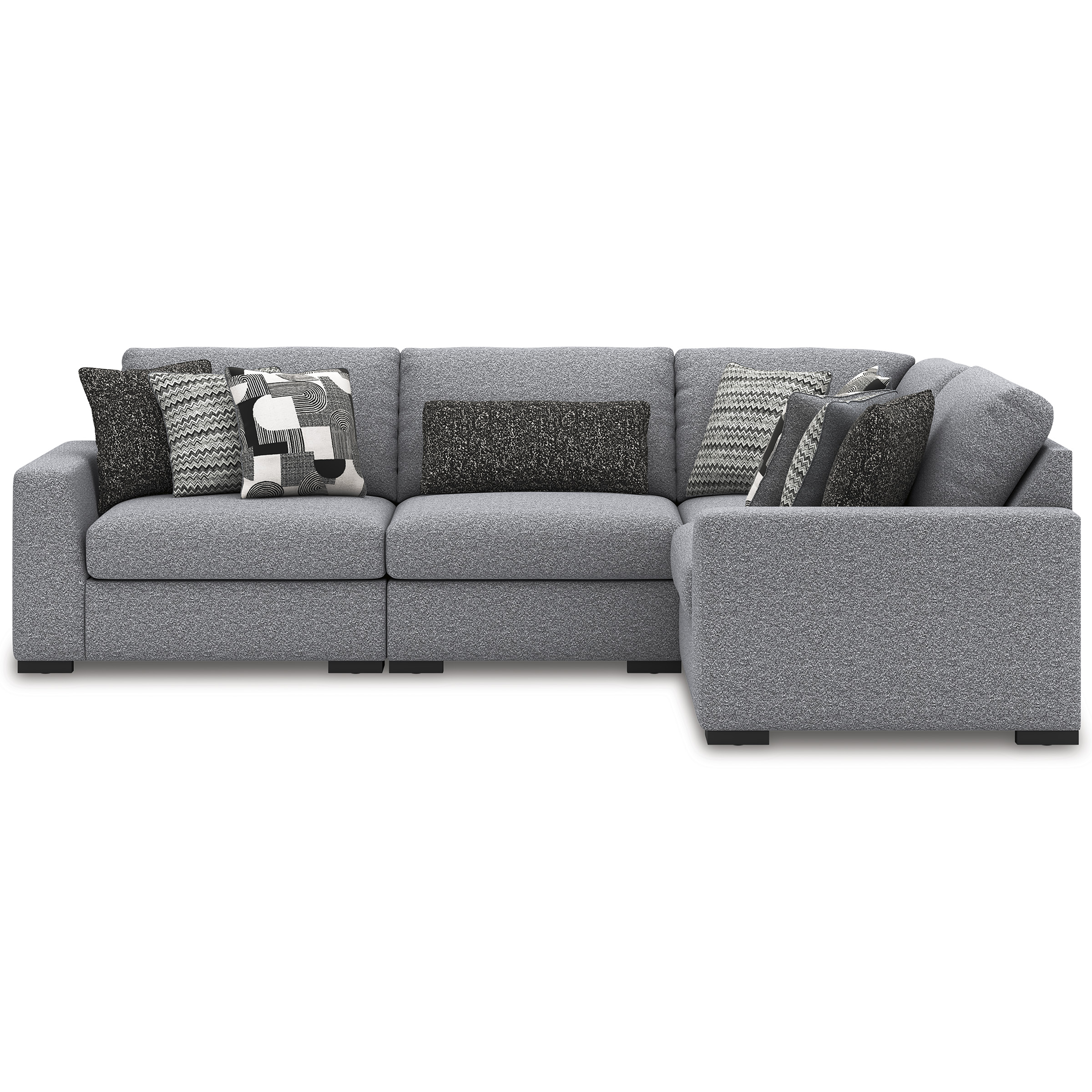 Bealton 4-Piece Fabric L-Shaped Sectional Sofa w/Right Chaise