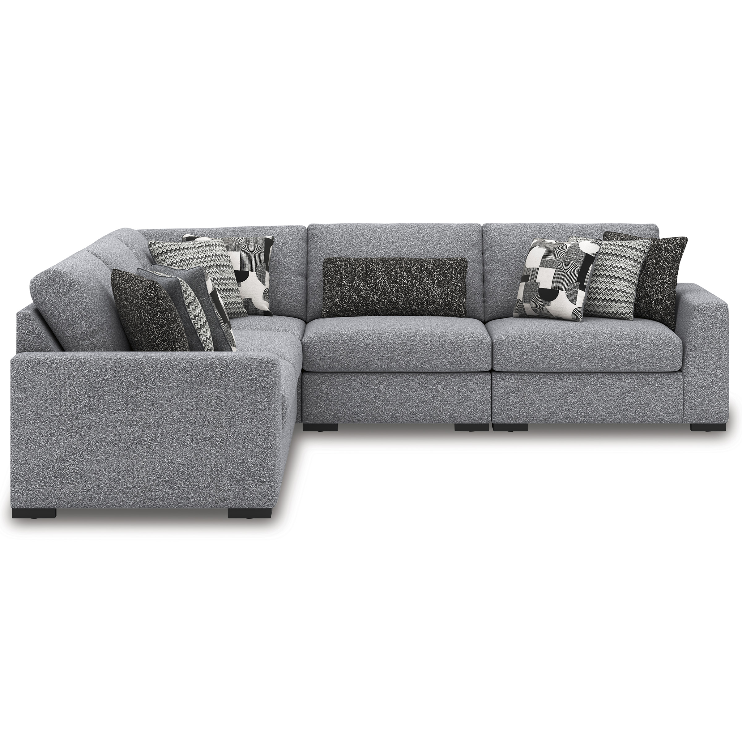 Bealton 5-Piece Fabric L-Shaped Sectional Sofa