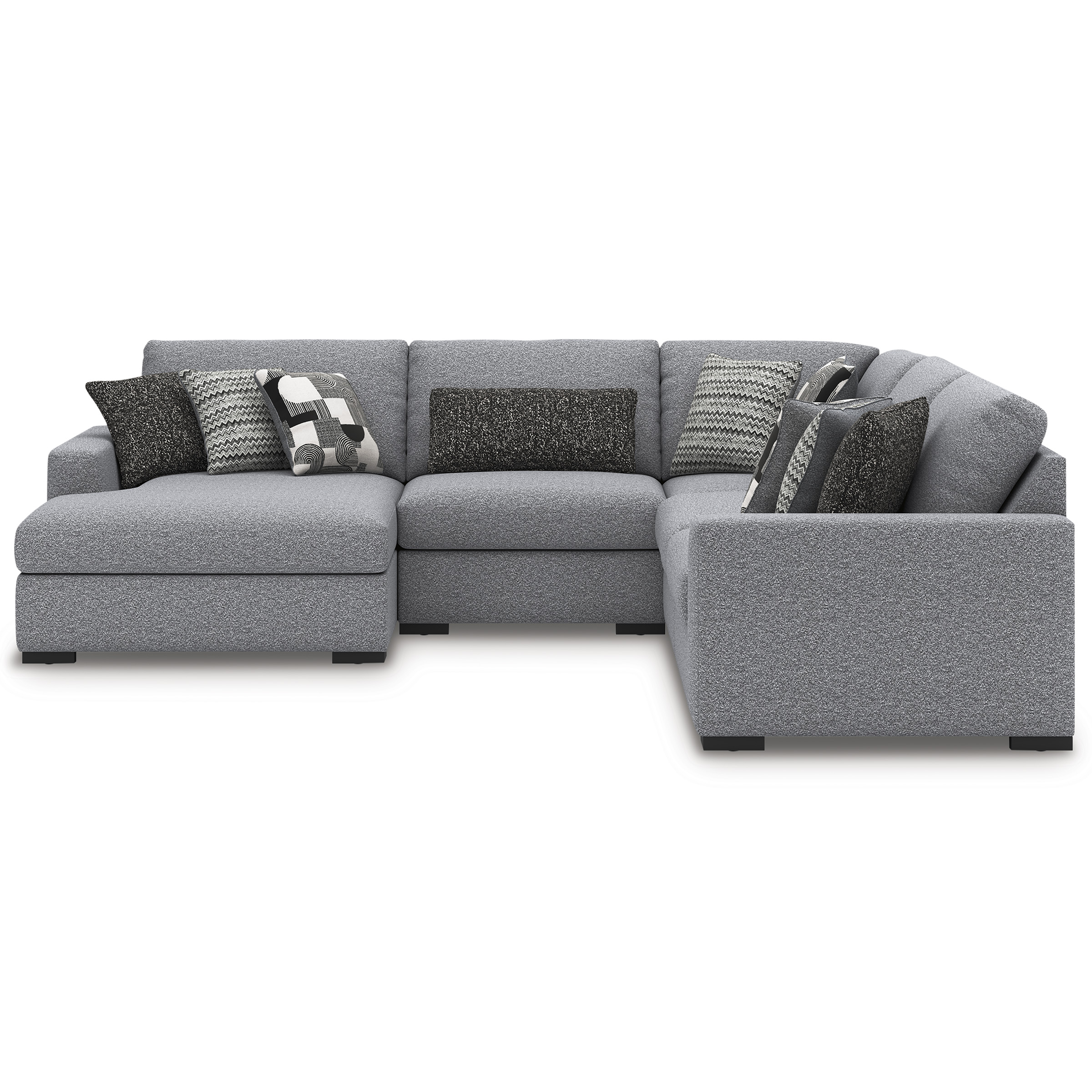 Bealton 5-Piece Fabric U-Shaped Sectional Sofa w/Left Chaise