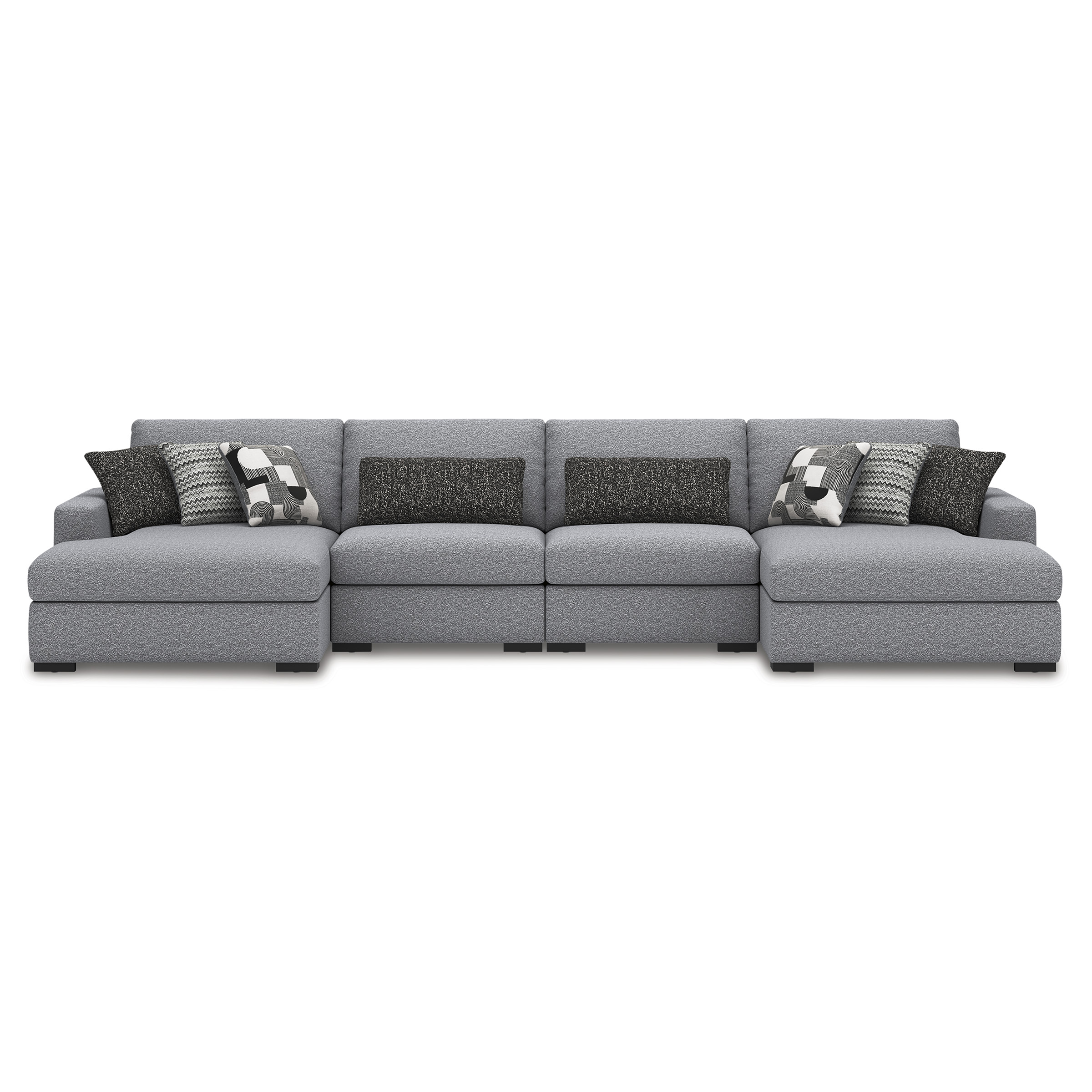Bealton Fabric 4-Piece Sectional Sofa w/Double Chaise