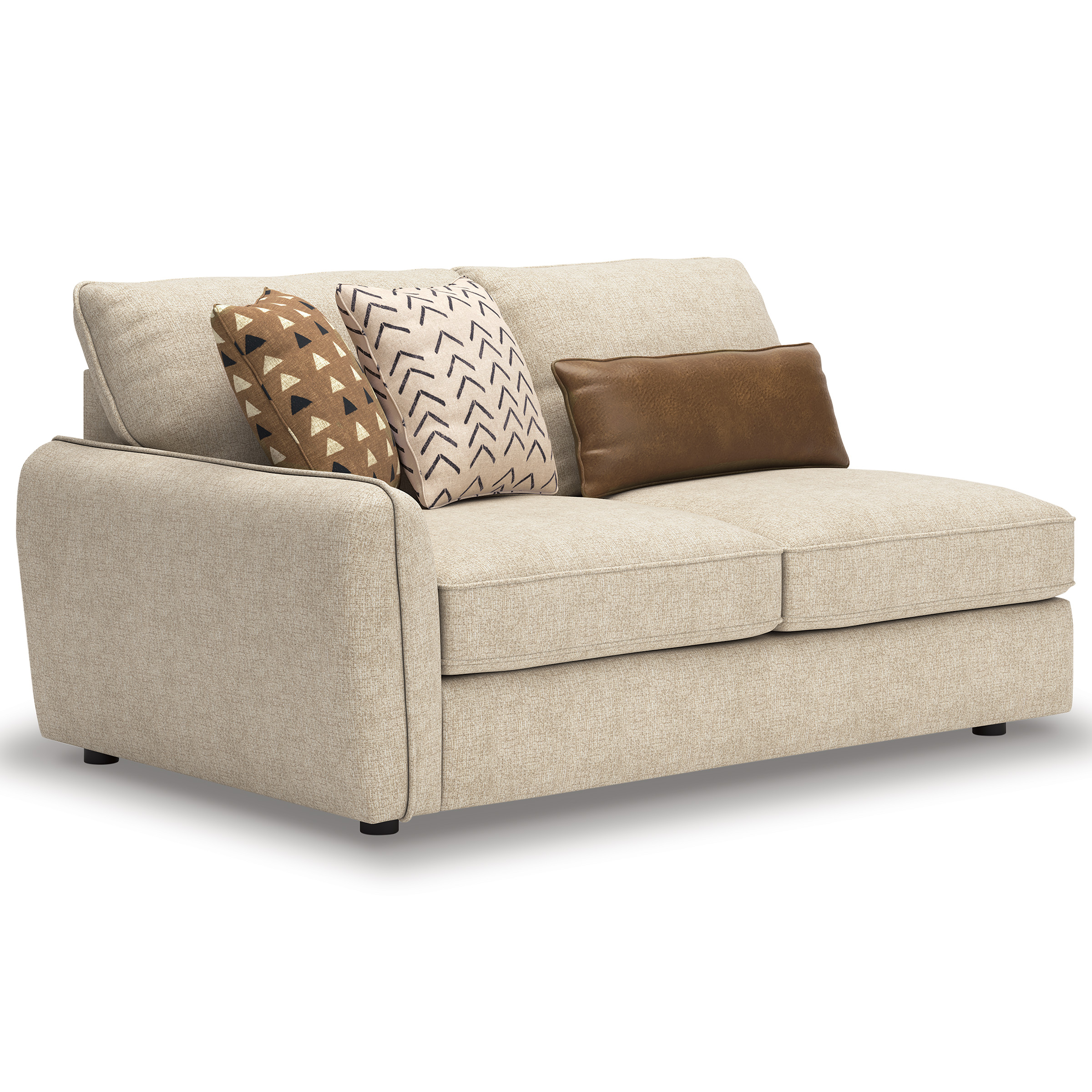 Seyler 3-Piece Fabric L-Shaped Sectional Sofa