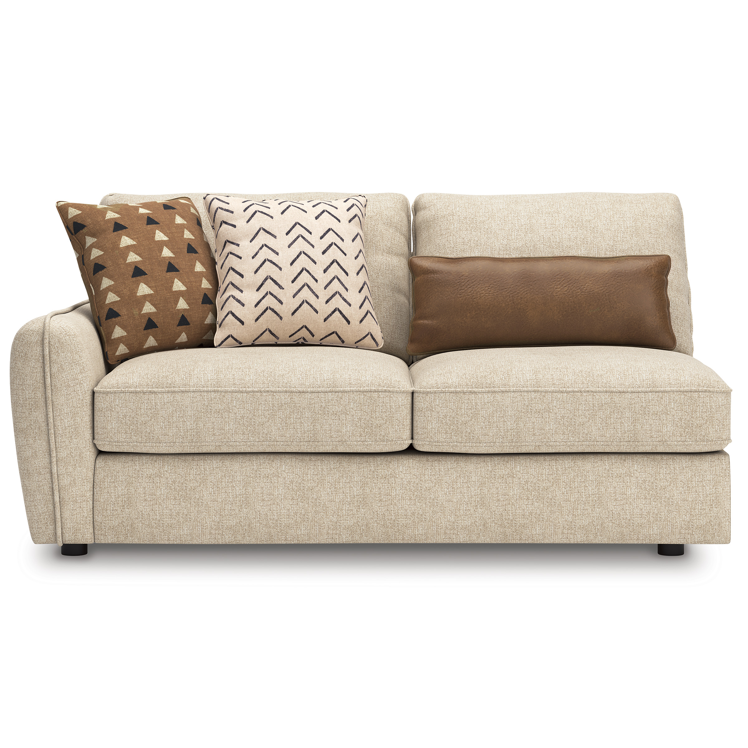 Seyler 3-Piece Fabric L-Shaped Sectional Sofa