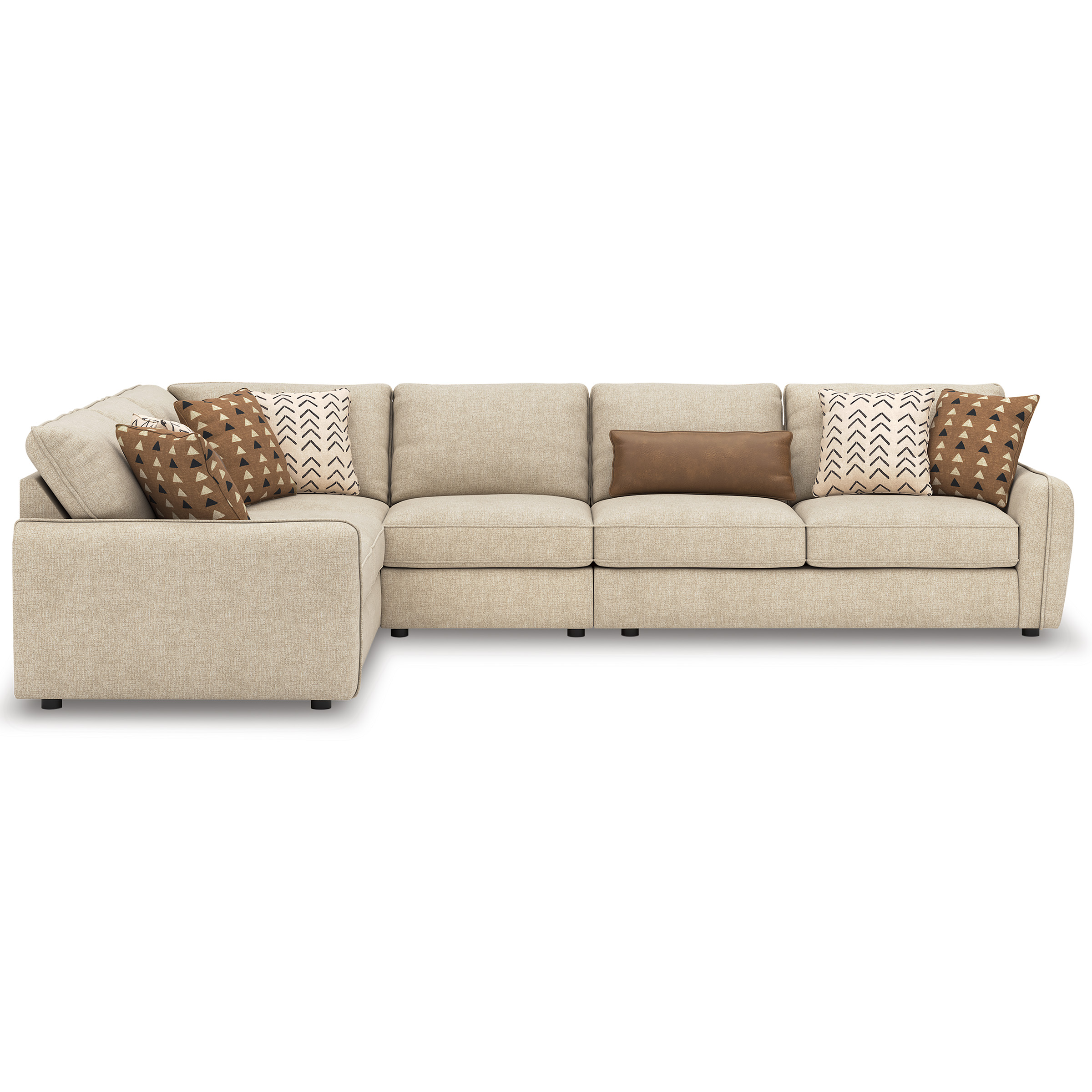 Seyler 4-Piece Fabric L-Shaped Sectional Sofa