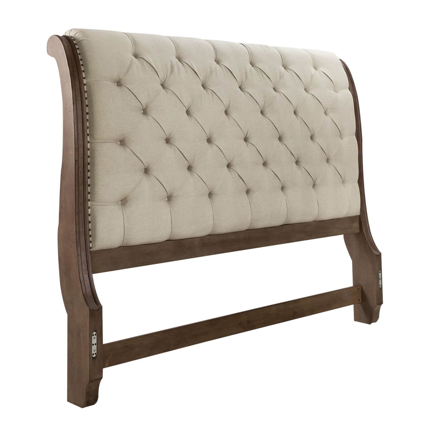 Americana Farmhouse Linen Sleigh Wood Bedroom Set