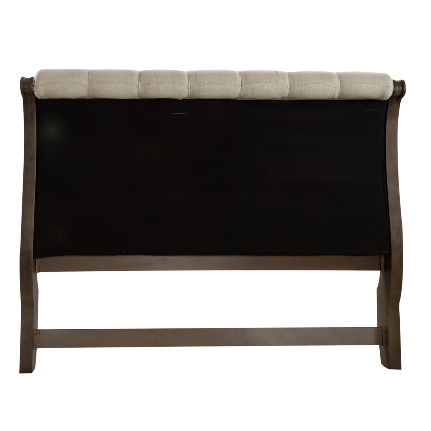 Americana Farmhouse Linen Upholstered Wood Sleigh Bed