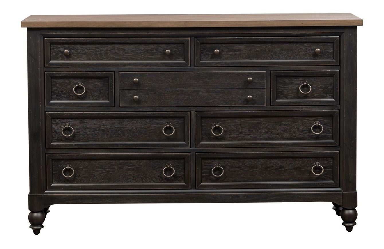 Americana Farmhouse Wood 9-Drawer Dresser