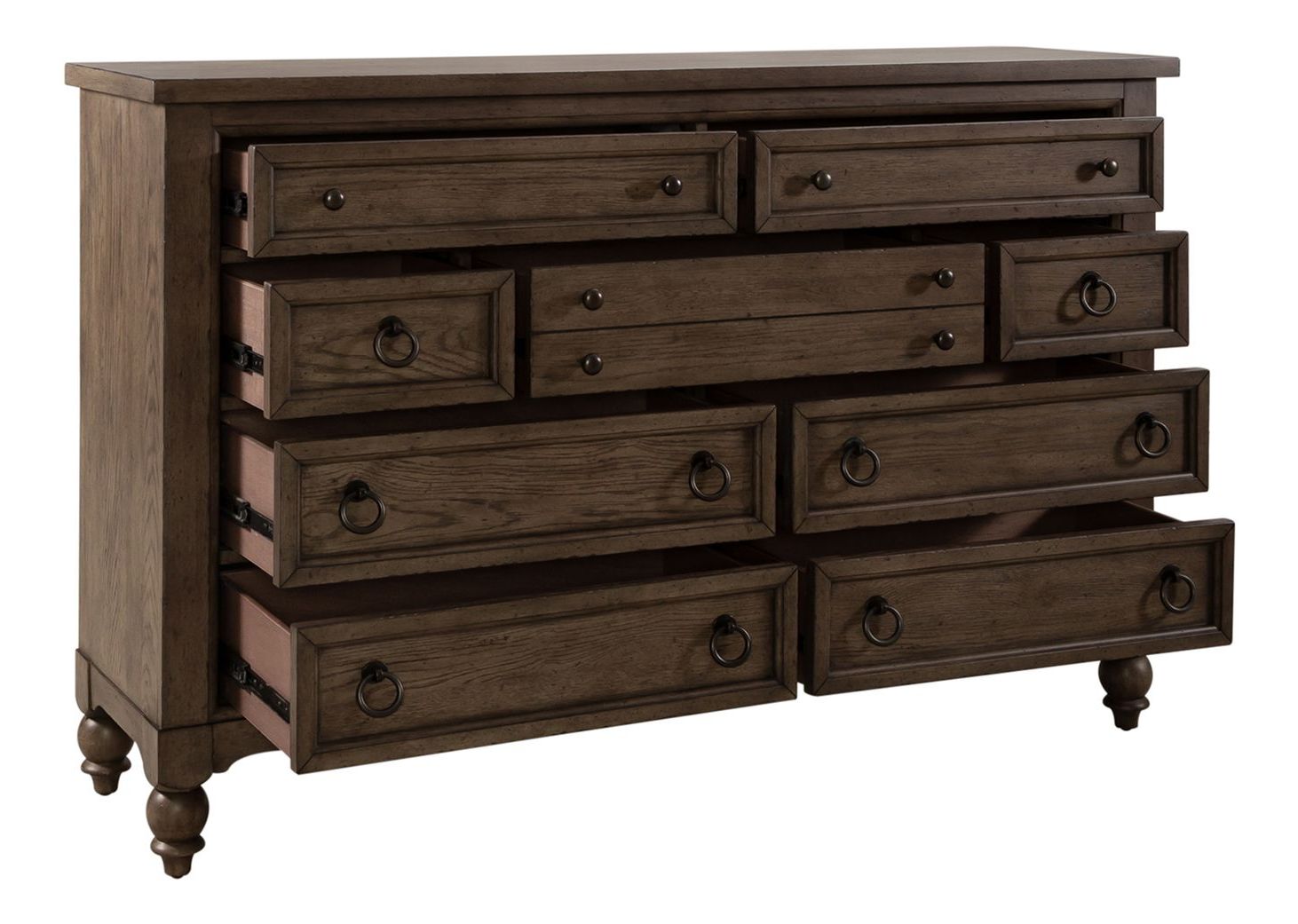 Americana Farmhouse Linen Sleigh Wood Bedroom Set