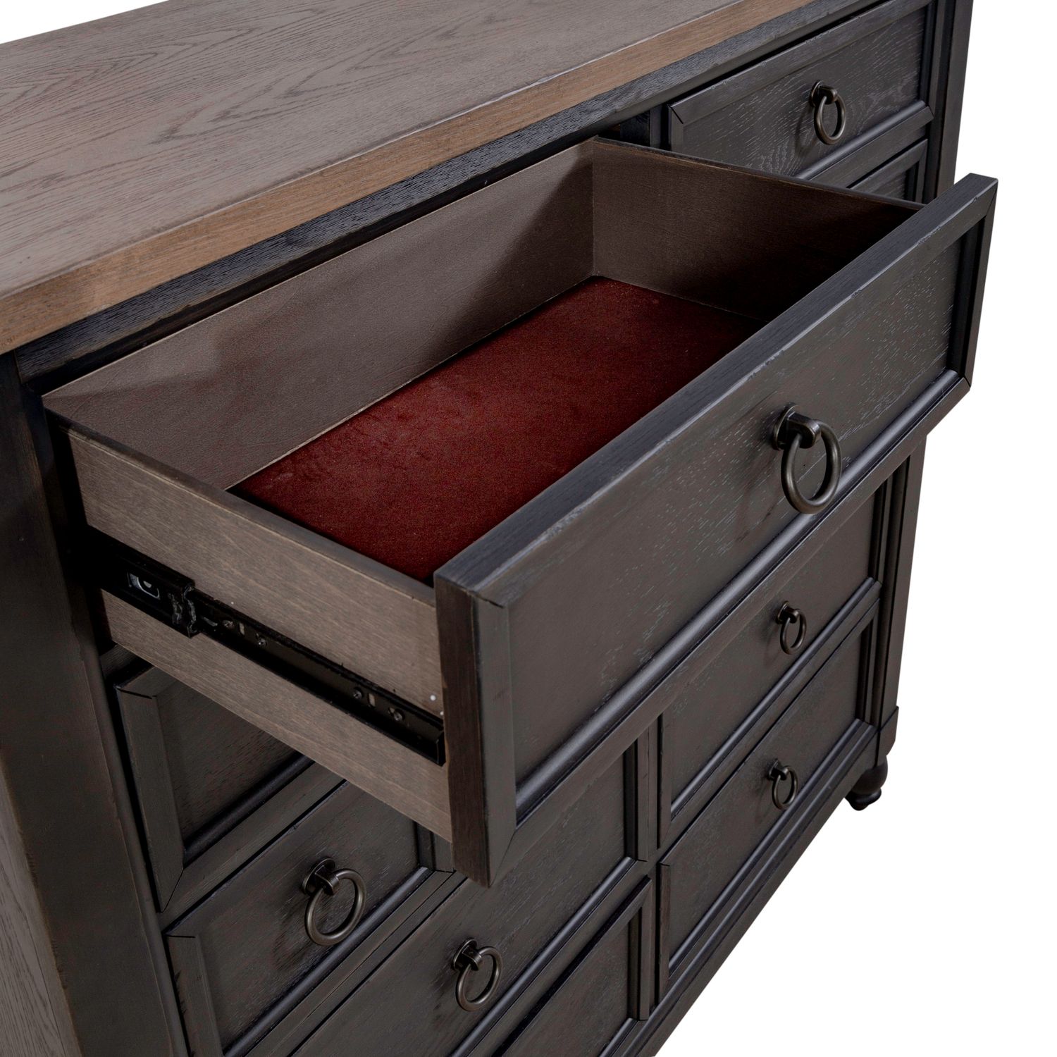 Americana Farmhouse Linen Sleigh Wood Bedroom Set