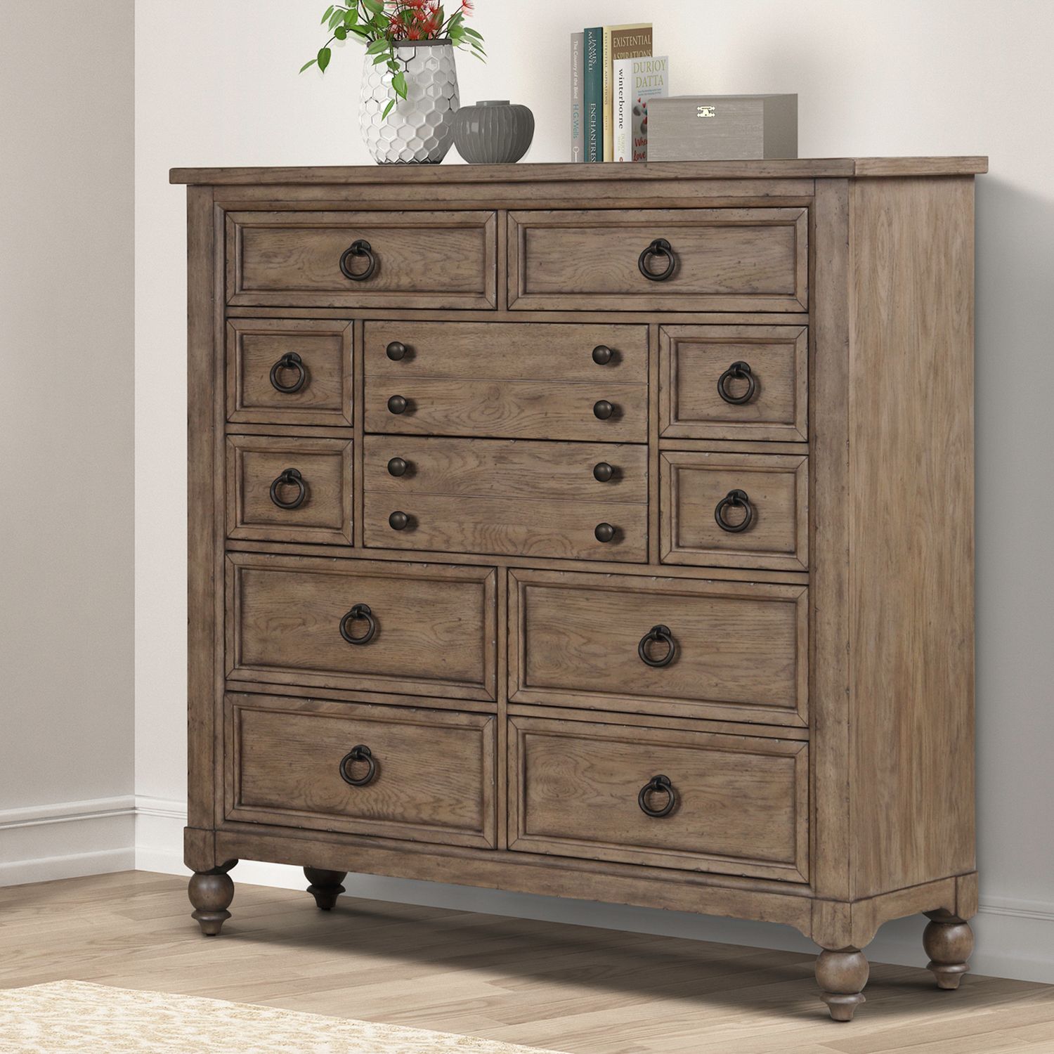 Americana Farmhouse Queen Shelter Platform Bedroom Set