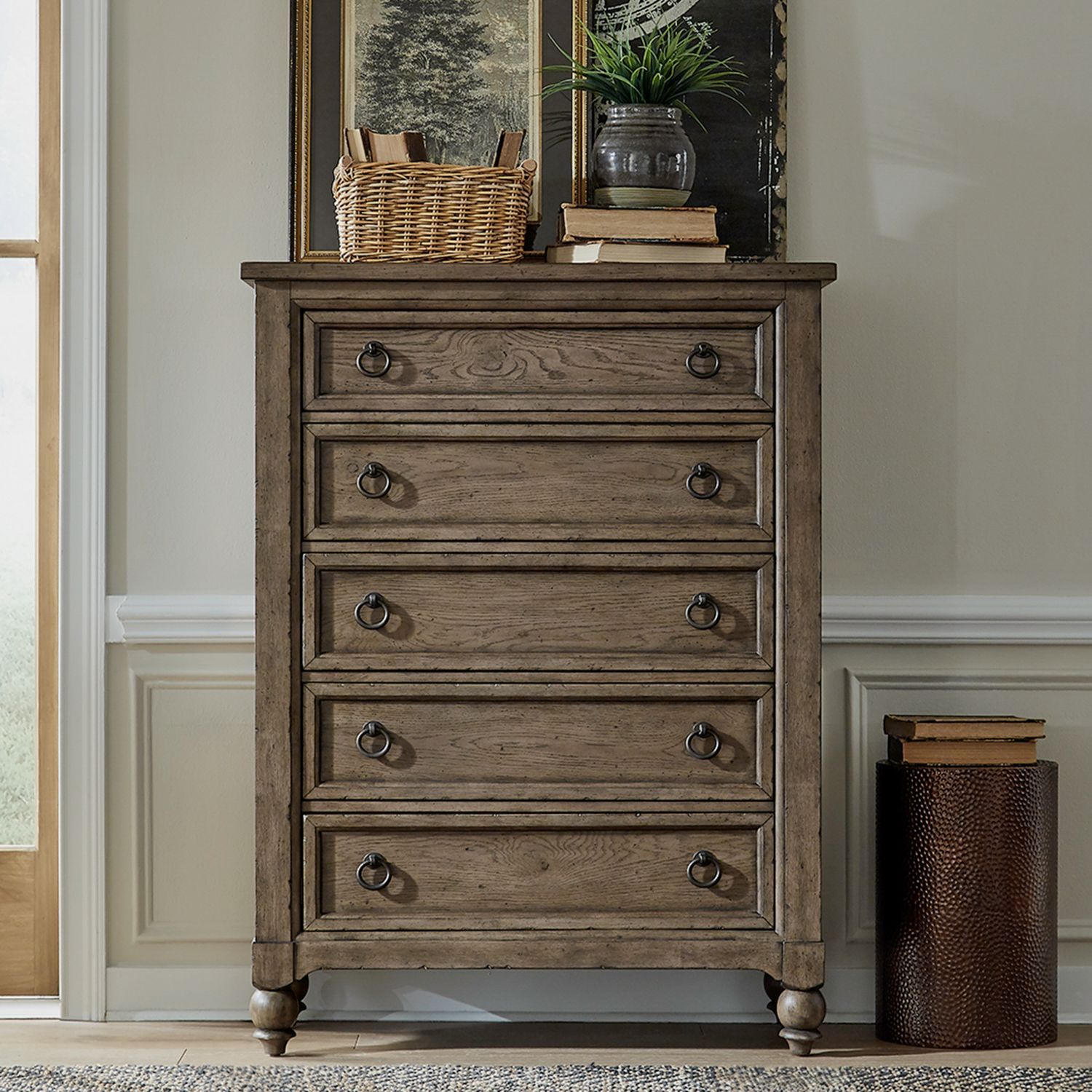 Americana Farmhouse Queen Shelter Platform Bedroom Set