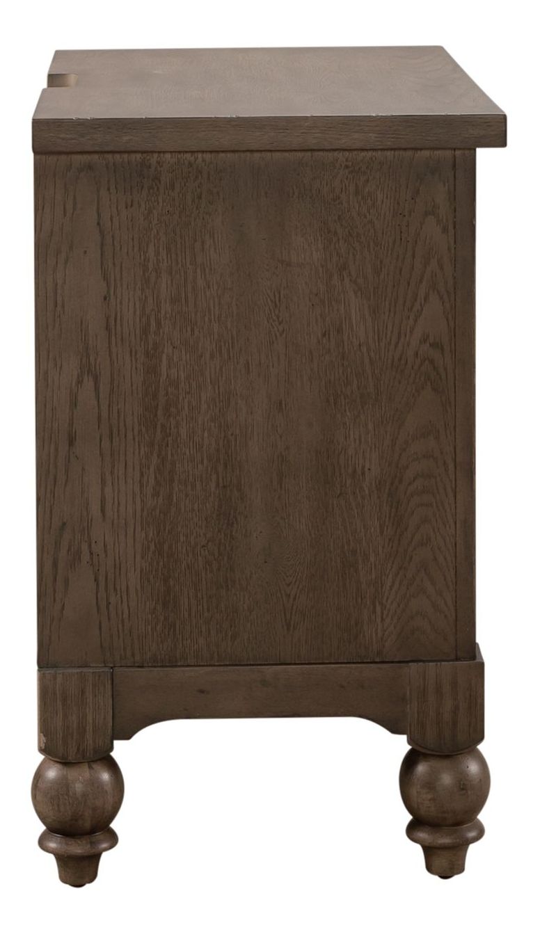 Americana Farmhouse 2-Drawer Nightstand with Charging Station