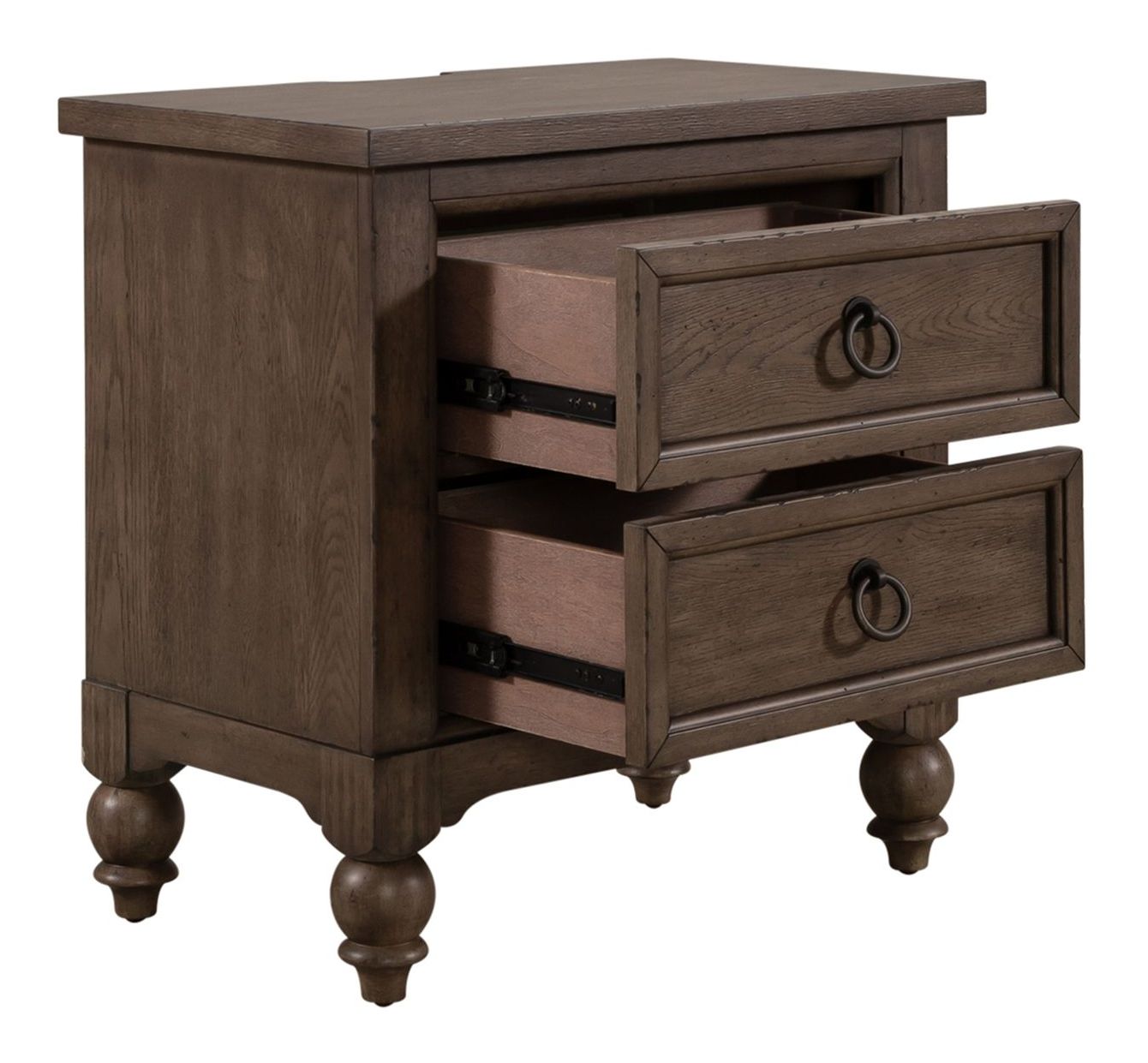 Americana Farmhouse Linen Sleigh Wood Bedroom Set