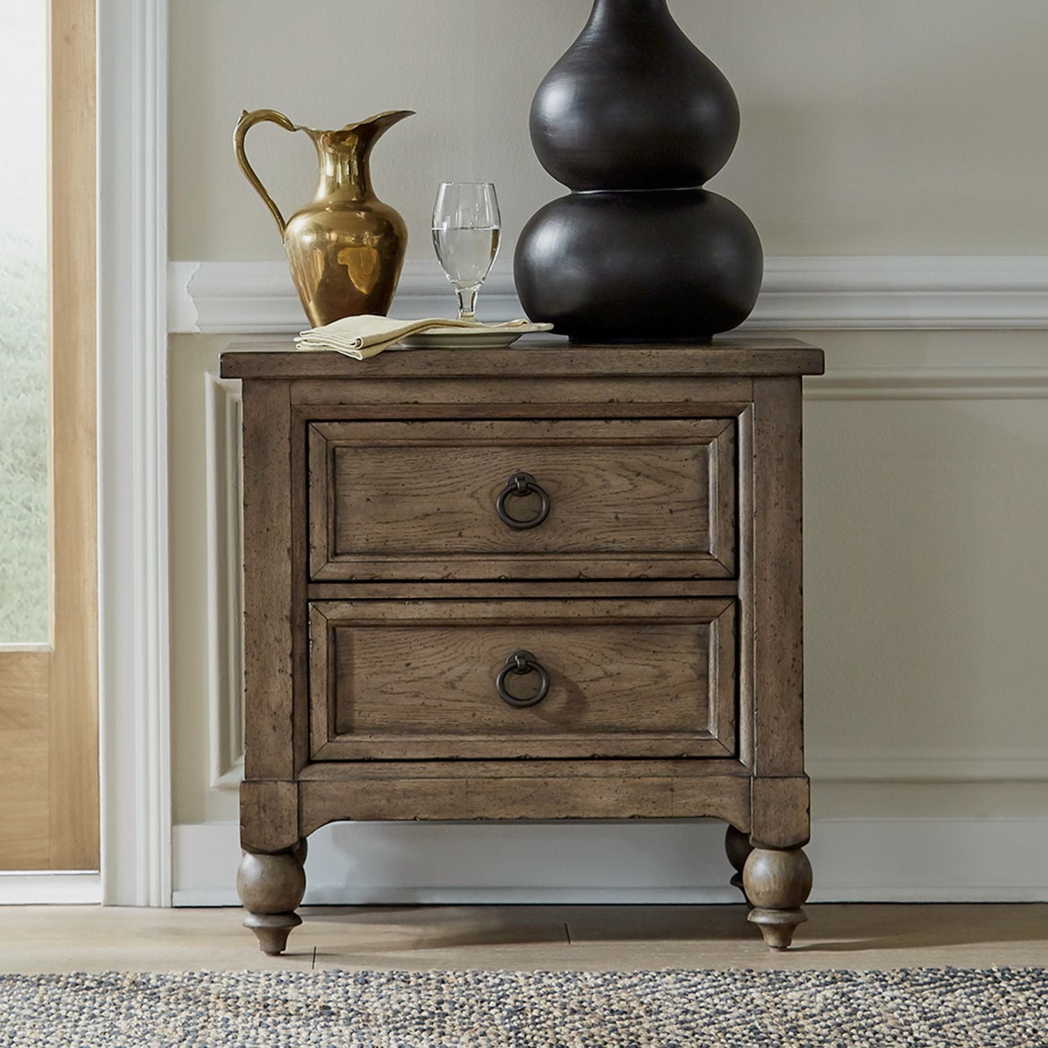 Americana Farmhouse Queen Shelter Platform Bedroom Set