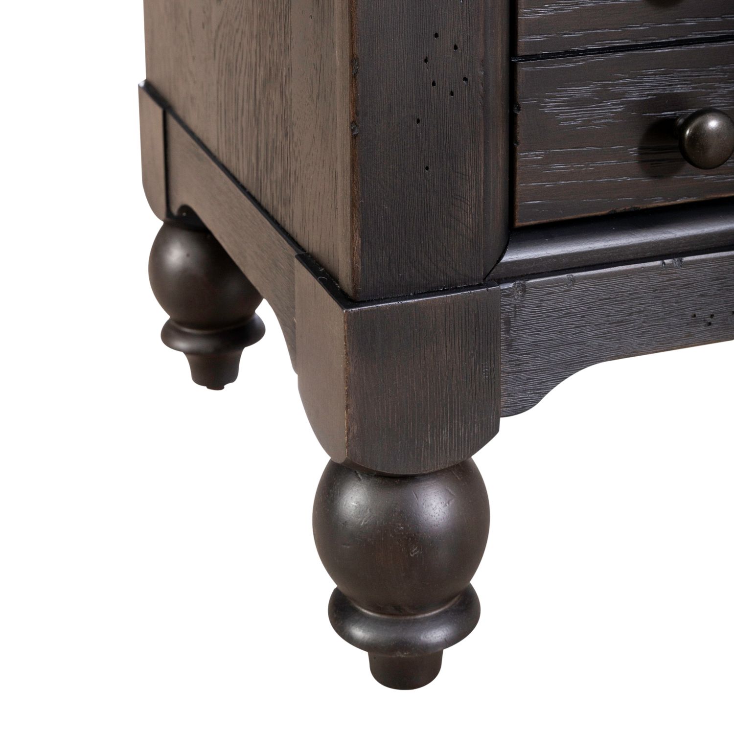Americana Farmhouse Wood 3-Drawer Bedside Chest w/Charging Station