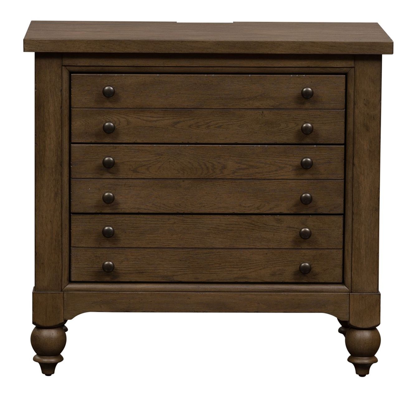 Americana Farmhouse 3-Drawer Bedside Chest with Charging Station