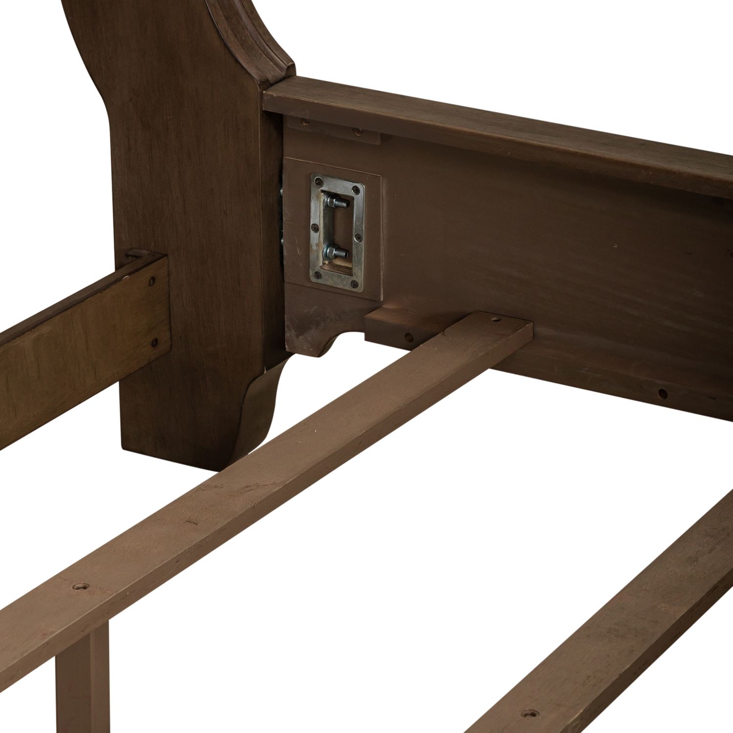 Americana Farmhouse Linen/Wood King Size Sleigh Bed