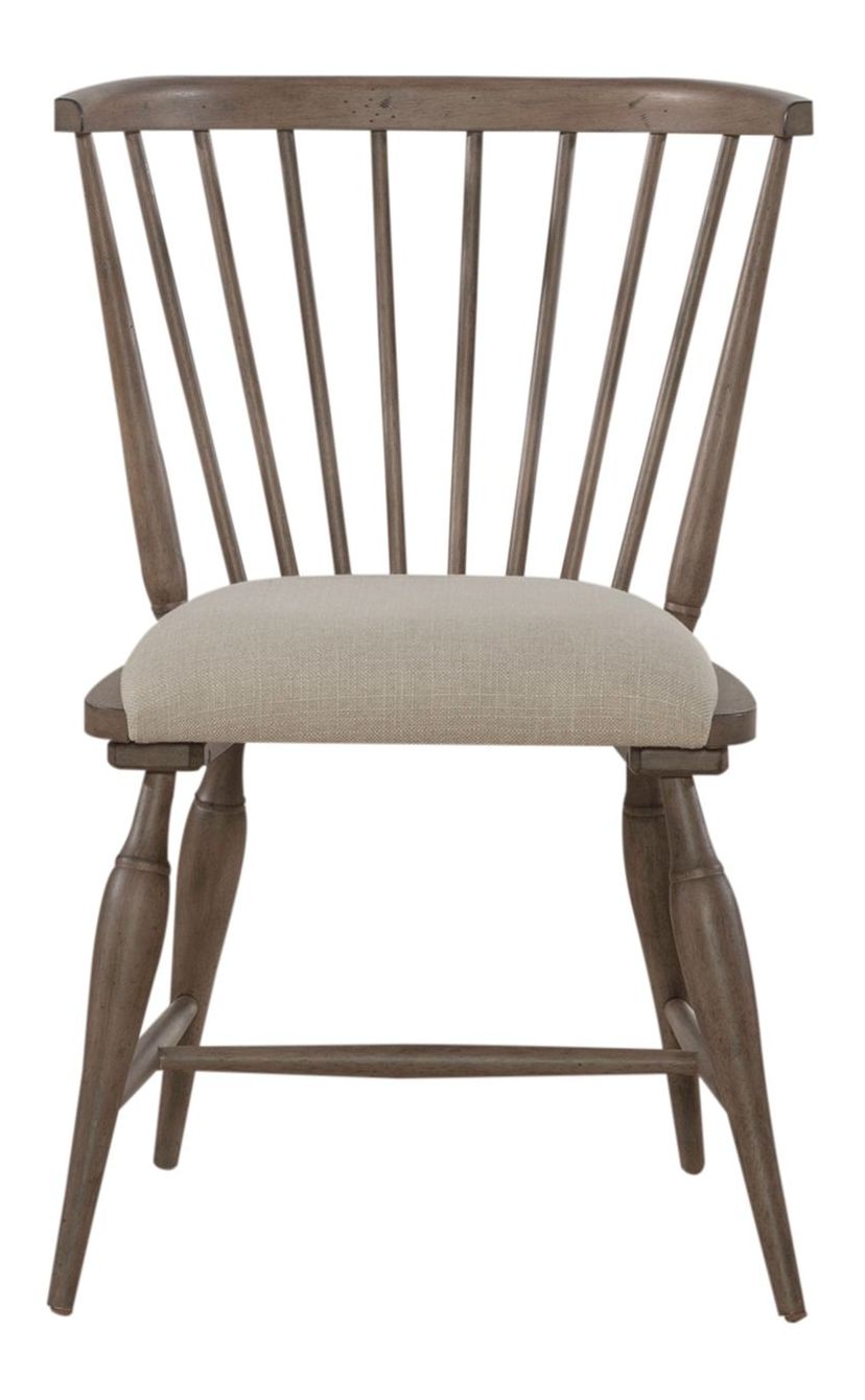 Americana Farmhouse Linen Seat Windsor Chair
