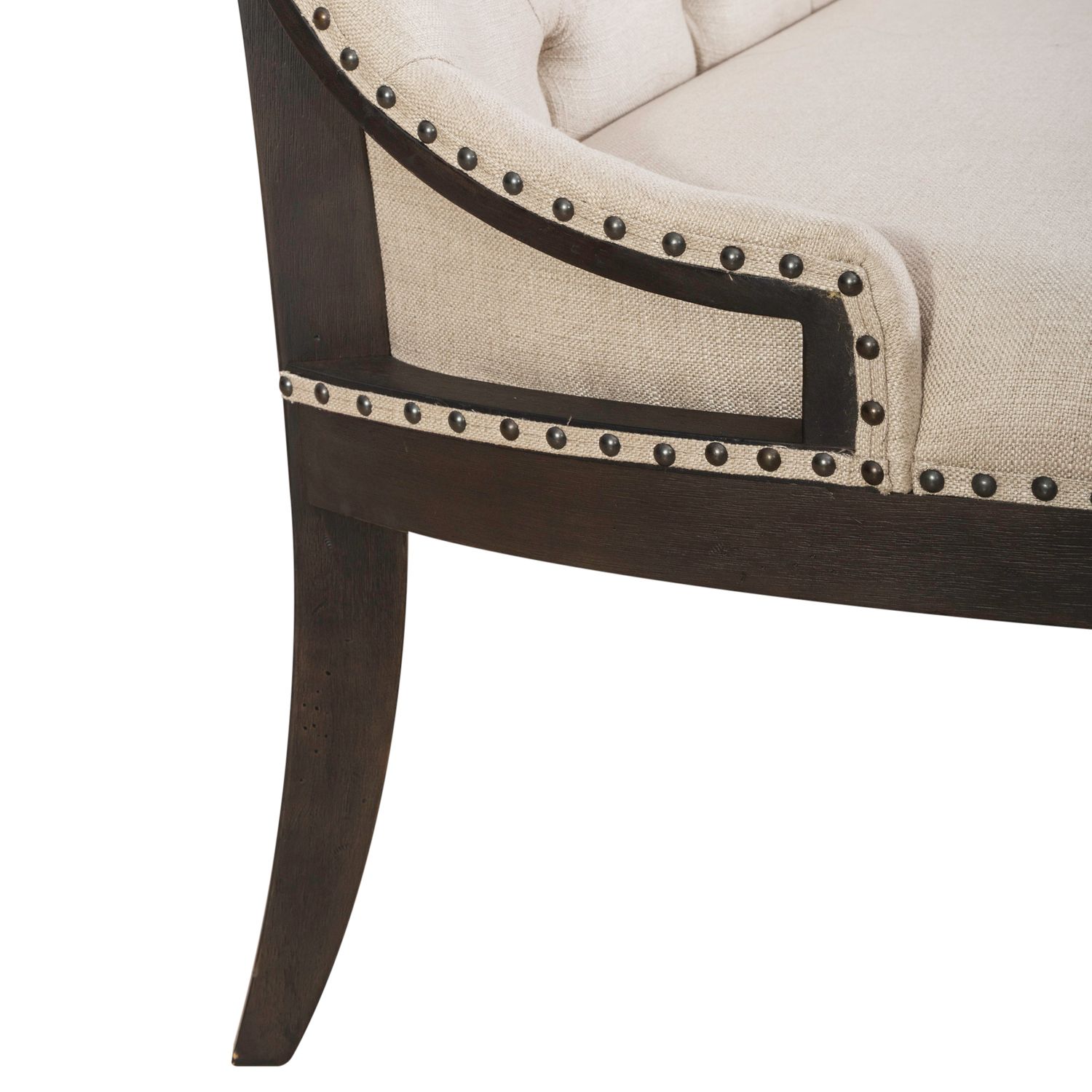 Americana Farmhouse Linen/Wood Shelter Dining Bench